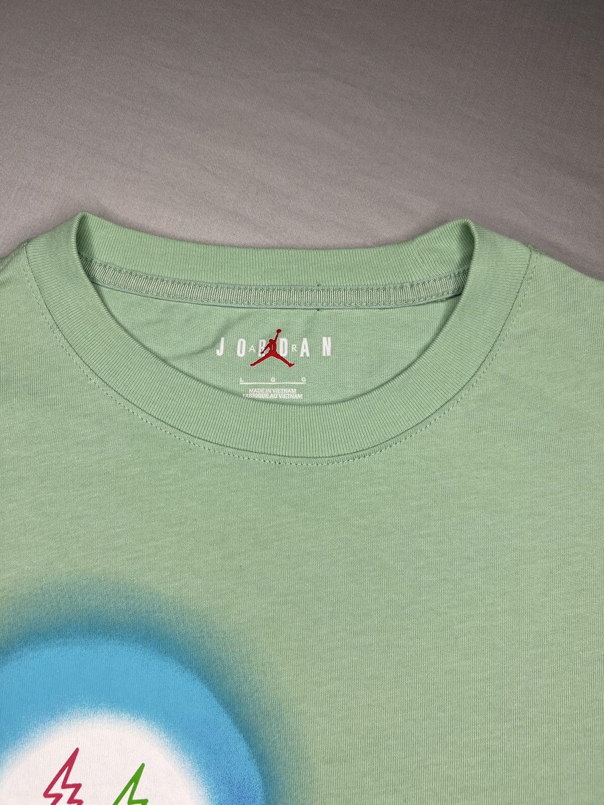 J Balvin × Jordan Brand J Balvin x Jordan Mint Green Smiley Dunk Graphic T-Shirt L Size US L / EU 52-54 / 3 - 2 Thumbnail