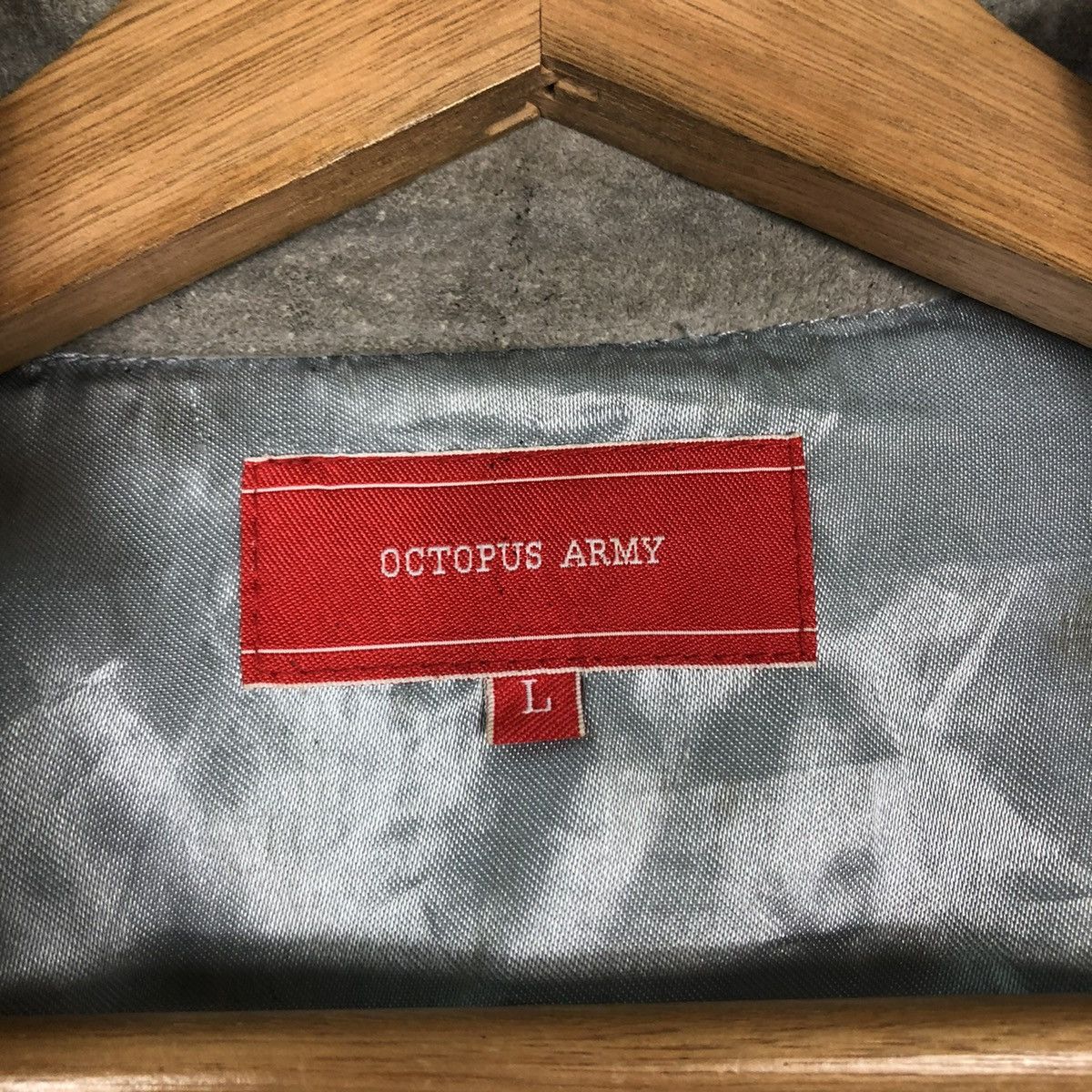 Vintage 🔥VINTAGE SHIRT LEATHER JACKET OCTOPUS ARMY MILITARY Size US L / EU 52-54 / 3 - 17 Thumbnail