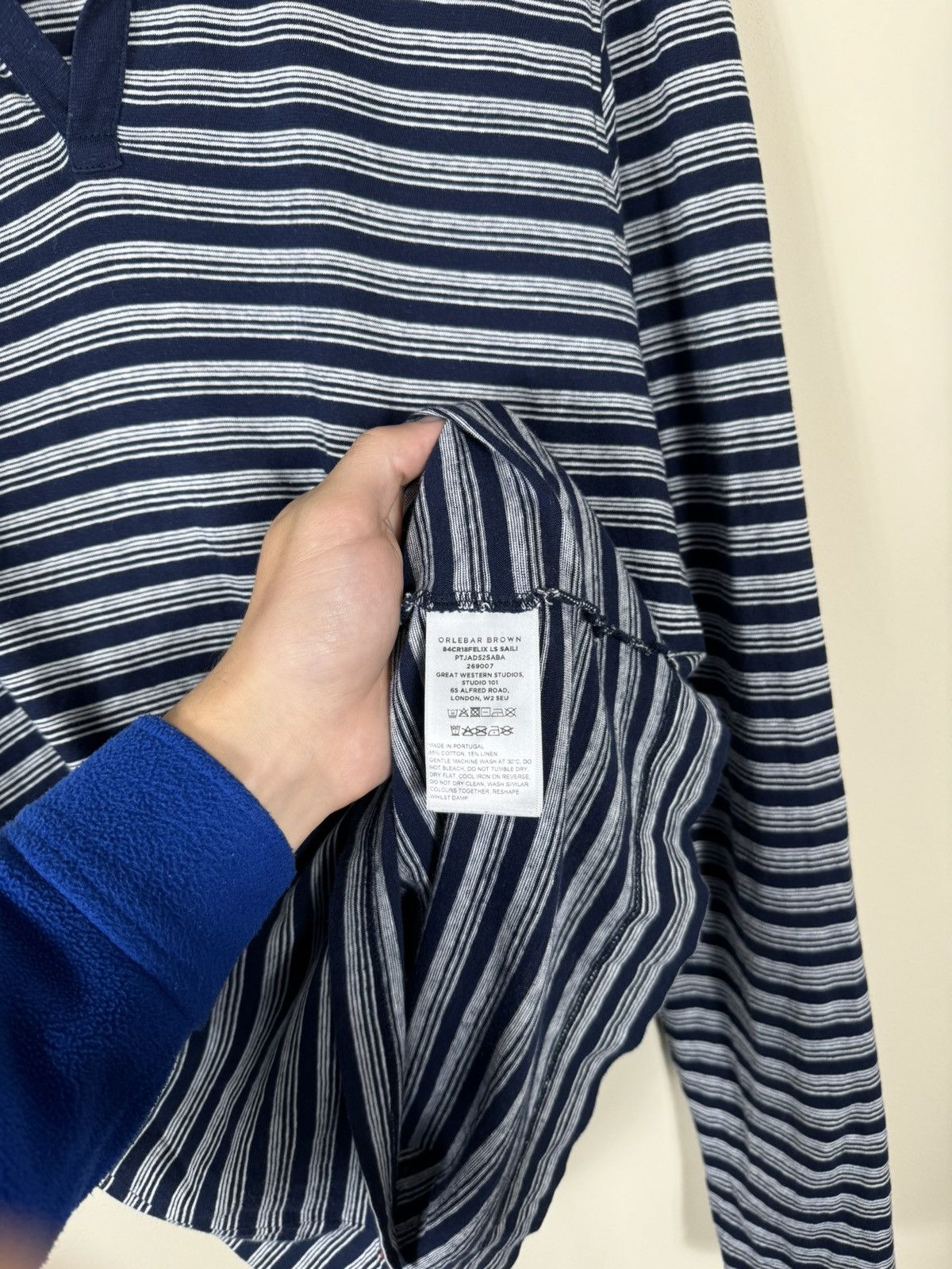 Designer × Orlebar Brown Orlebar Brown tailored fit striped long sleeve Size US M / EU 48-50 / 2 - 5 Thumbnail