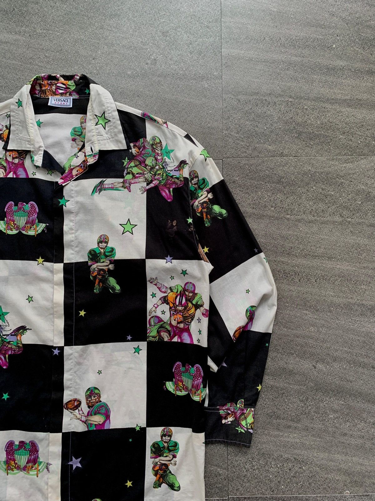 Versace FREE TAX ! Vintage Baseball Checkered Shirt Size US M / EU 48-50 / 2 - 3 Thumbnail