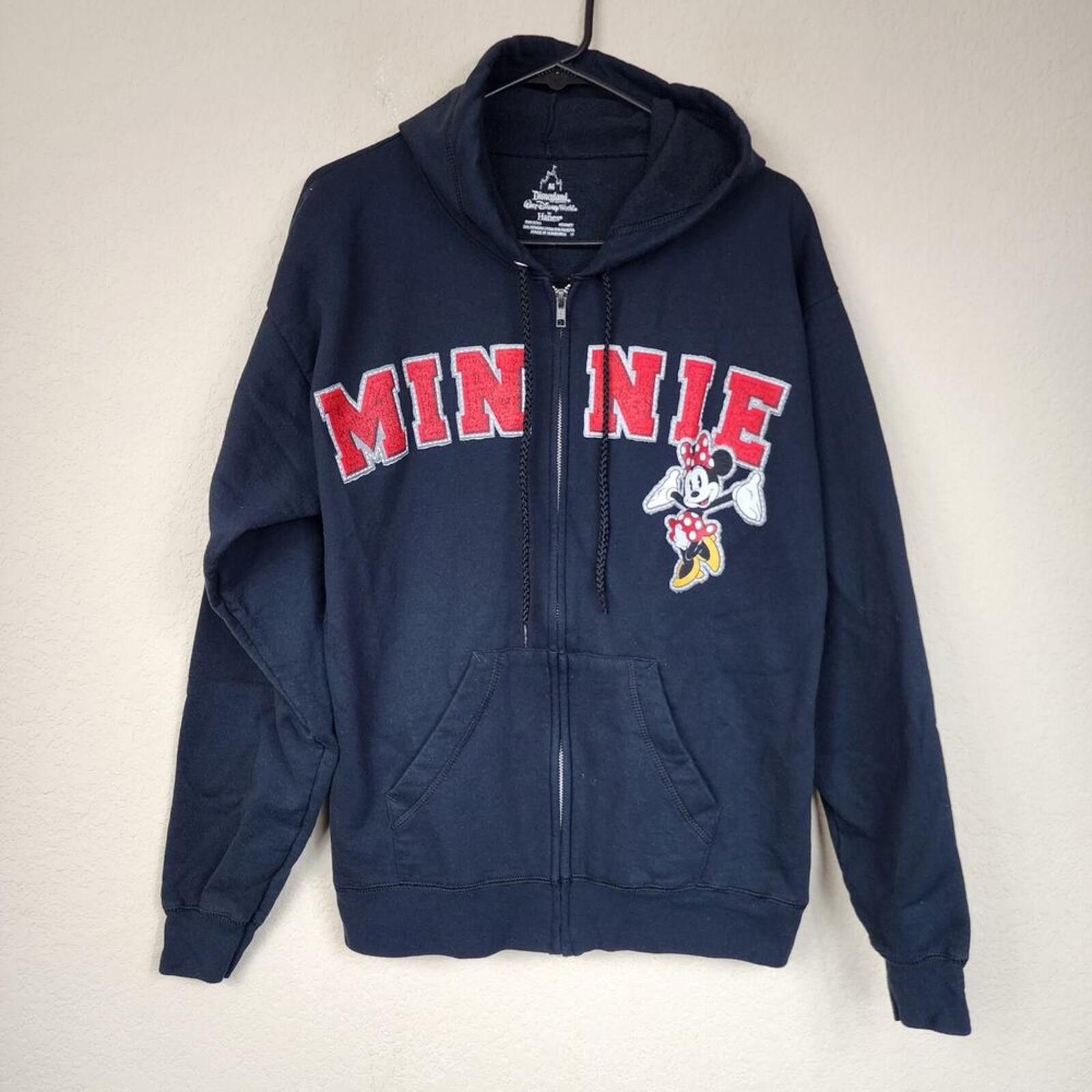 Disney Disney Minnie Mouse Medium Black Hoodie Sweatshirt Size M / US 6-8 / IT 42-44 - 1 Thumbnail