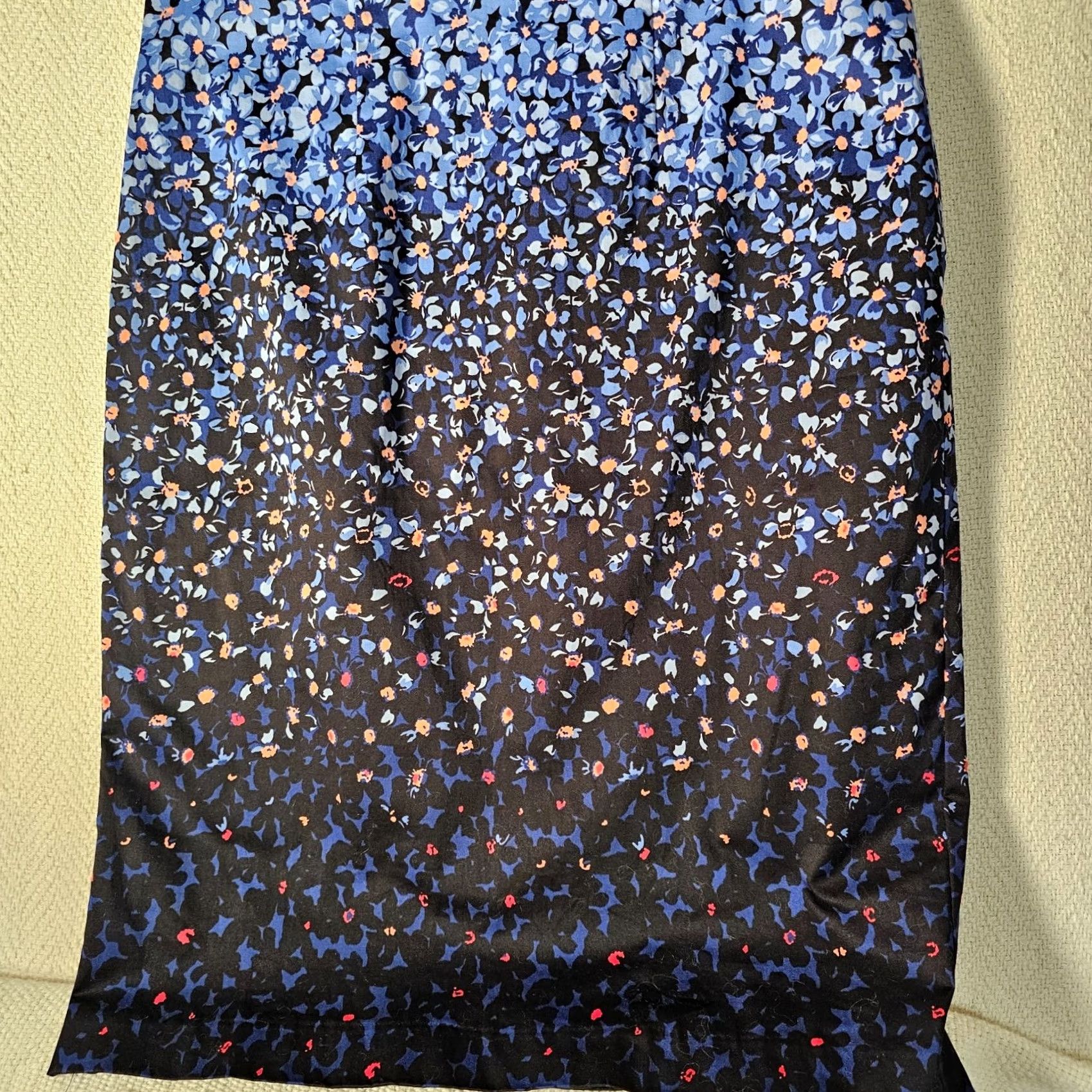 Talbots Talbots Womens Dress Size 2 Blue Flowers Sleeveless Round Neck Zipper Knee Length Pencil Dress Size XS / US 0-2 / IT 36-38 - 7 Thumbnail
