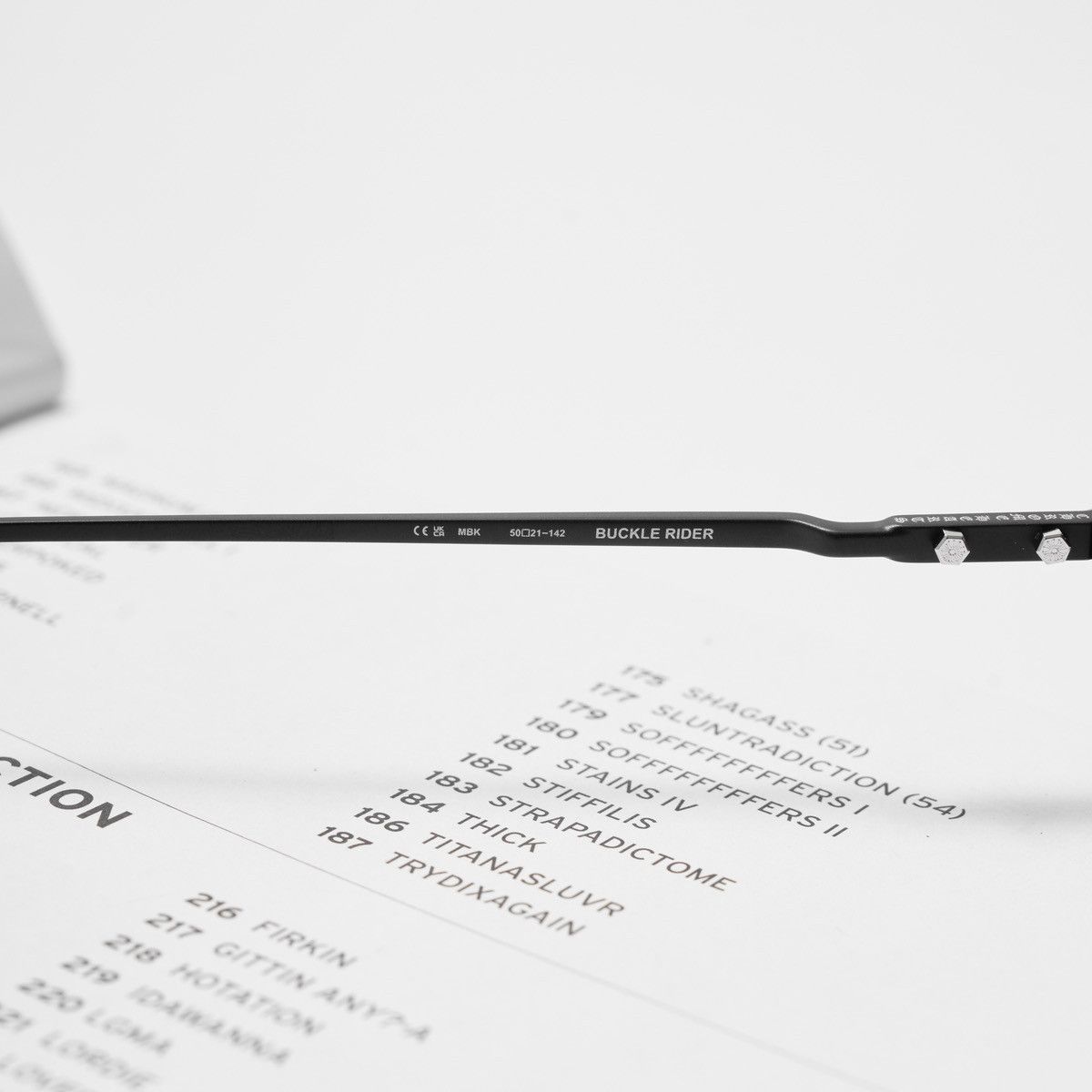 Chrome Hearts CHROME HEARTS BUCKLE RIDER MATTE BLACK GLASSES Size ONE SIZE - 4 Thumbnail