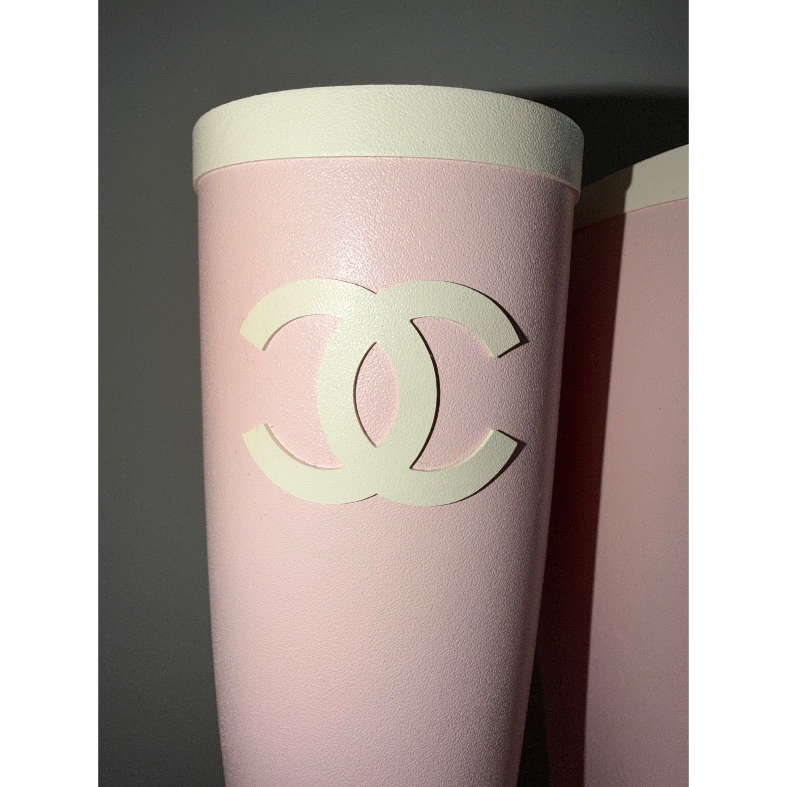 Chanel Chanel Rose Pink White Rubber Rain Boots 38 Size US 8 / IT 38 - 15 Thumbnail