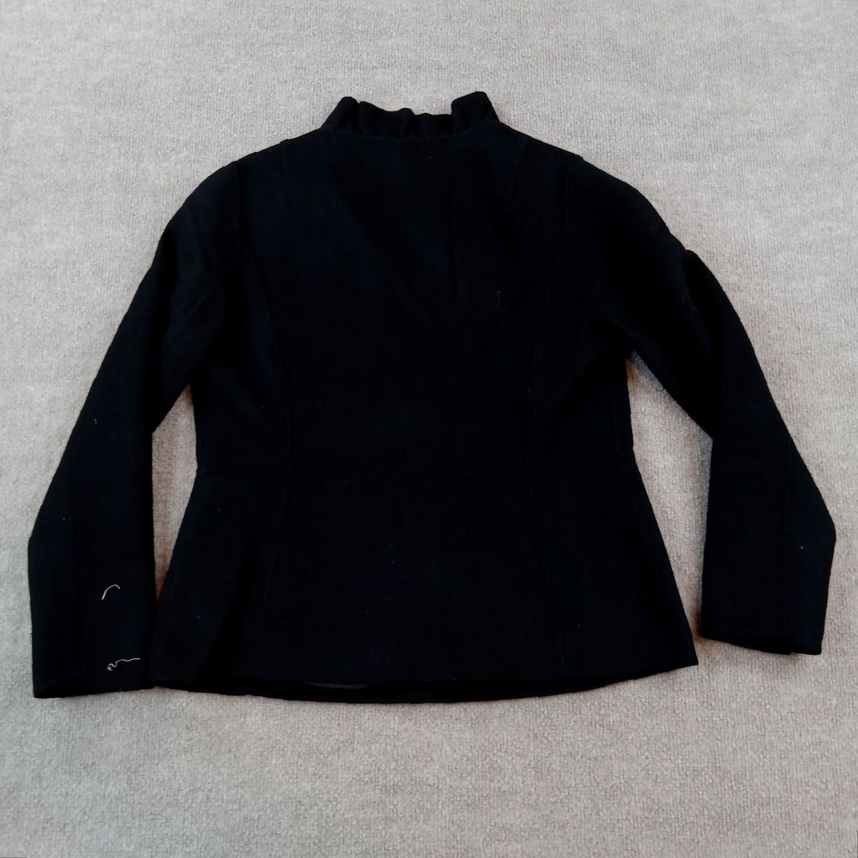Talbots Talbots Blazer Jacket Womens Size 4 Petite Black Wool Pockets Ruffled Size S / US 4 / IT 40 - 7 Thumbnail