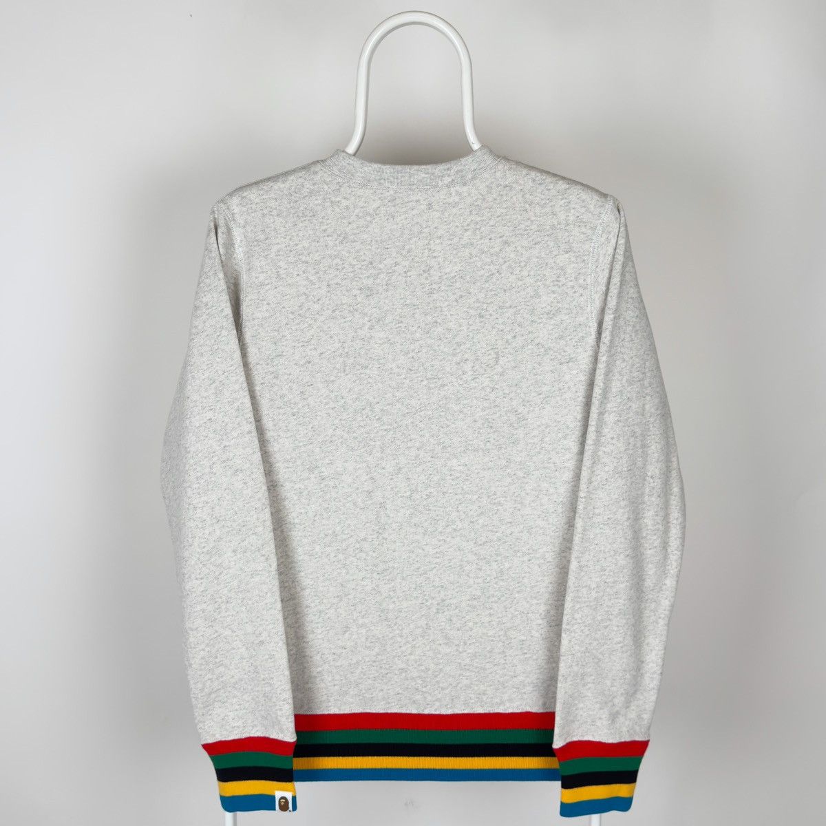 Bape Bape Multi Color Letters College Line Rib Crewneck Grey 2020 Size US S / EU 44-46 / 1 - 5 Thumbnail