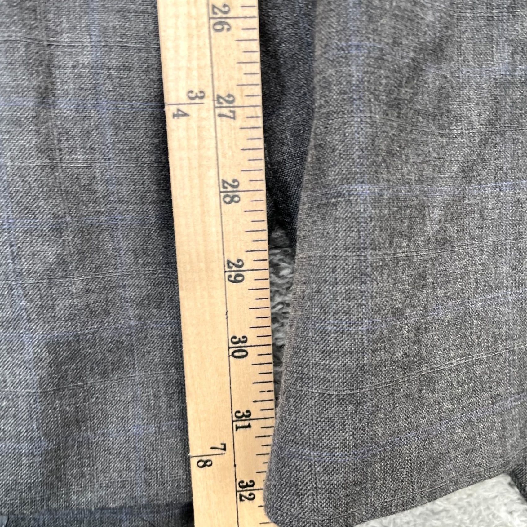 Ralph Lauren VINTAGE Lauren Ralph Lauren Blazer Mens Large Gray Plaid 90s Classic Notch Lapel Single-Breasted Two-Button Front Coat Jacket Crew Size 42R - 7 Thumbnail