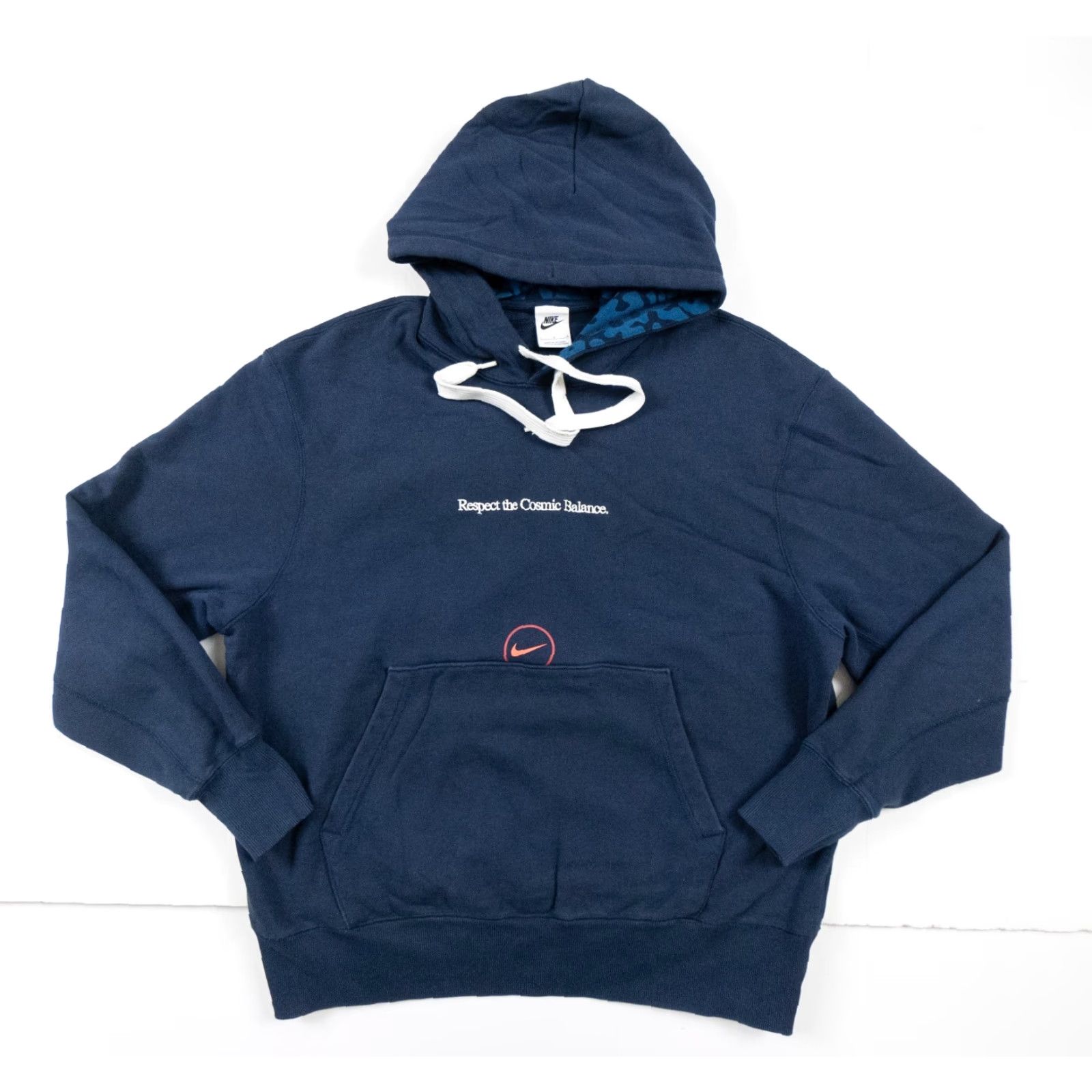Nike Nike Cosmic Balance Hoodie Sweatshirt Adult Large Blue Fleece Logo Pullover Mens Size US L / EU 52-54 / 3 - 4 Thumbnail