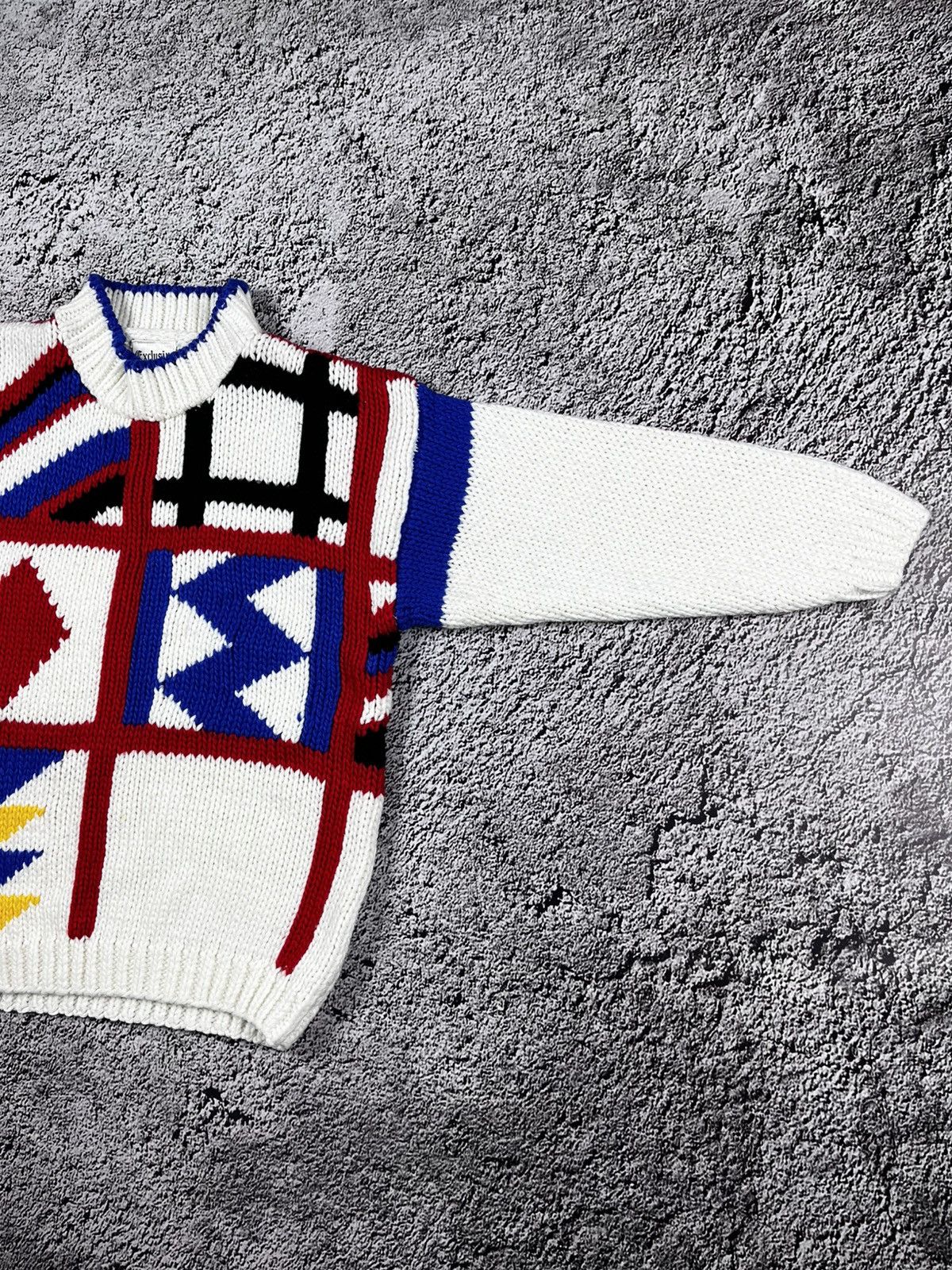 Vintage Vintage 90s coloured sweater old money style streetwear M Size M / US 6-8 / IT 42-44 - 3 Thumbnail