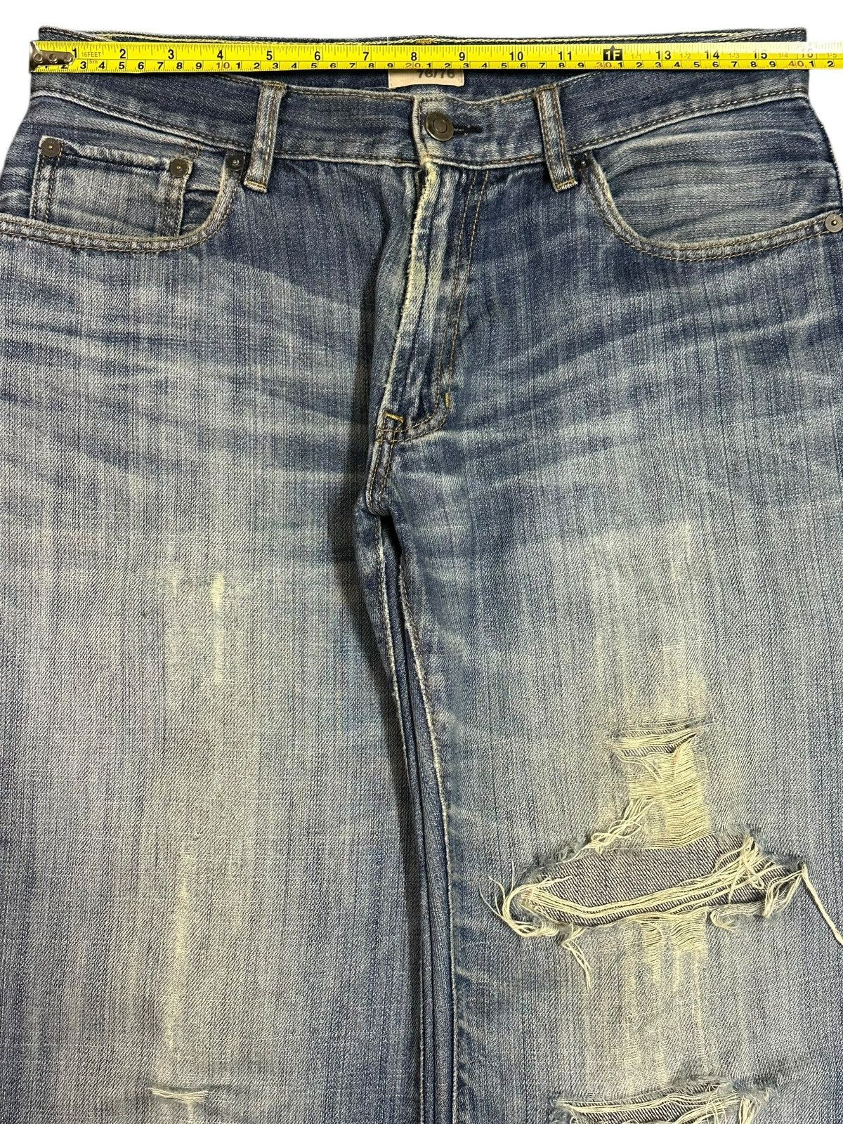 Gap Vintage Gap Blue Faded Wash Distressed Style Baggy Jeans Size US 32 / EU 48 - 11 Thumbnail