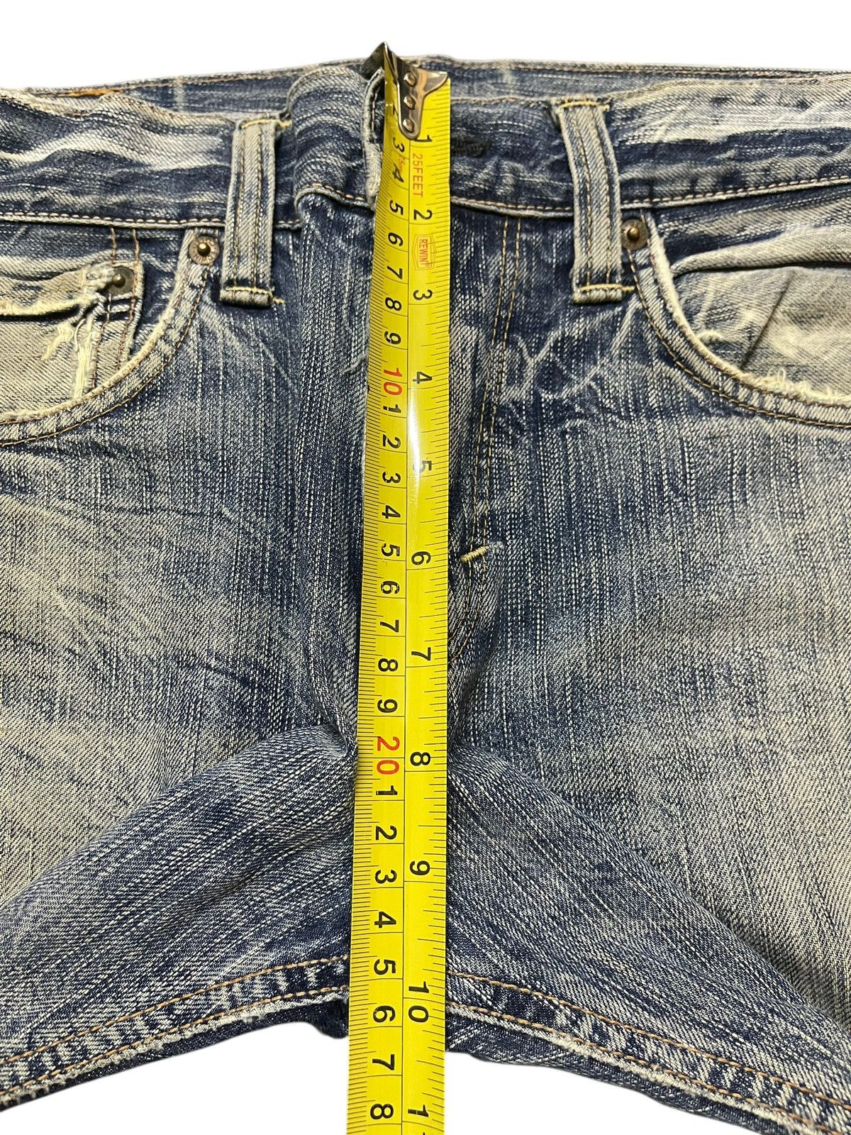 Edwin Vintage Japan Edwin 502 Faded Wash Distressed Loose Jeans Size US 32 / EU 48 - 16 Thumbnail