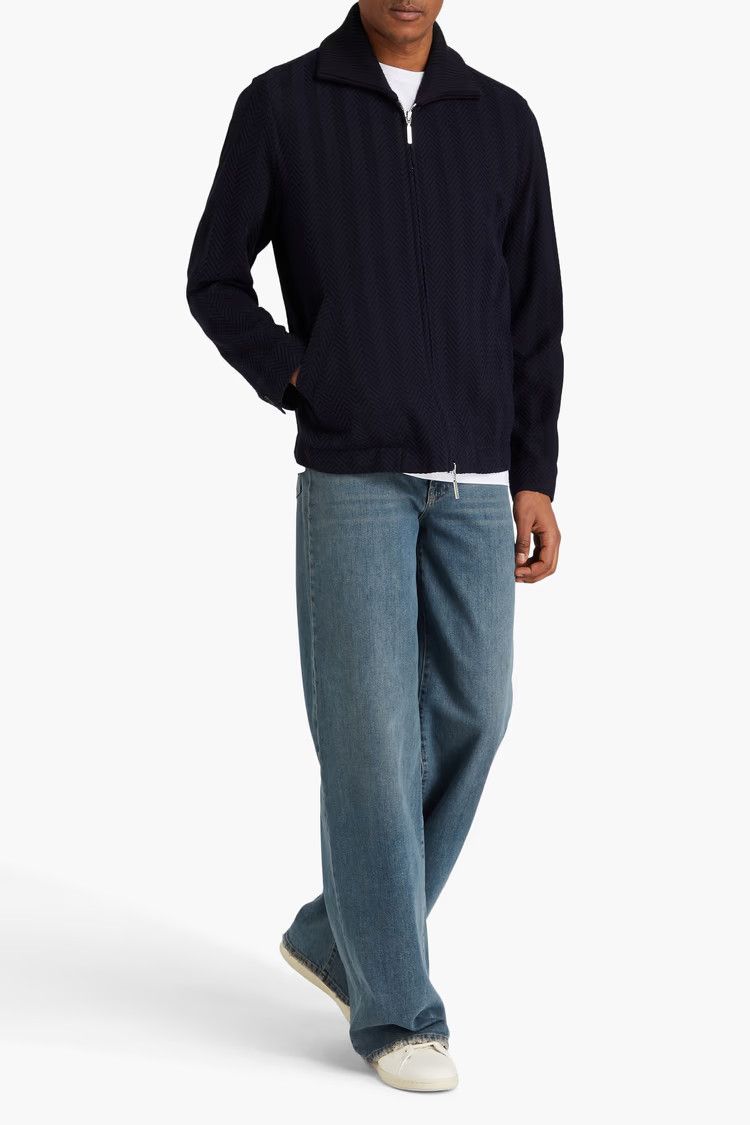 Missoni o1y0225 Zip Sweatshirt in Midnight Blue/Black Size US M / EU 48-50 / 2 - 2 Thumbnail