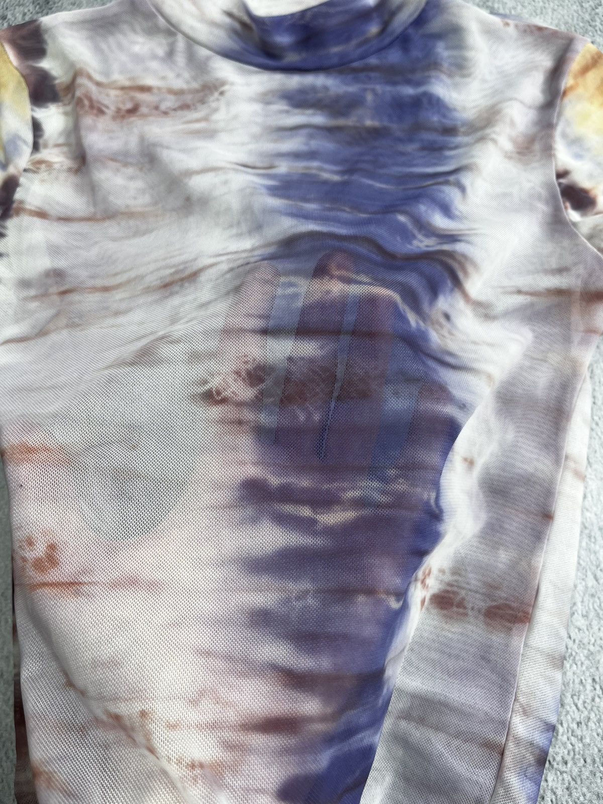 Vintage Vintage Y2K mesh abstract all over long sleeve waves Size M / US 6-8 / IT 42-44 - 8 Thumbnail