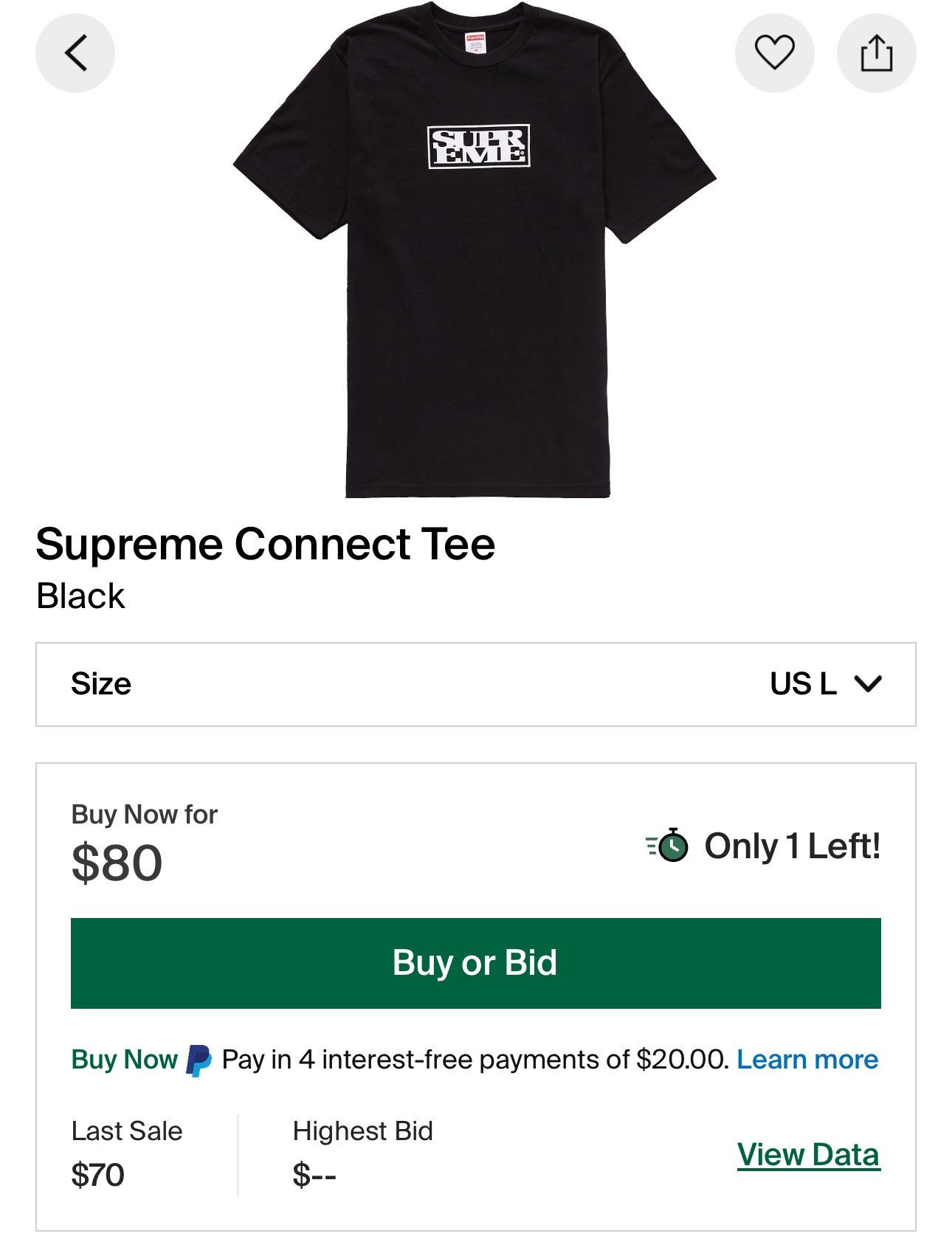 Supreme Supreme Connect Tee Size US L / EU 52-54 / 3 - 4 Thumbnail