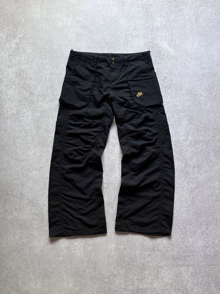 Nike × Vintage Vintage Nike Swoosh Baggy Trackpants Y2K M Size US 31 - 1 Thumbnail