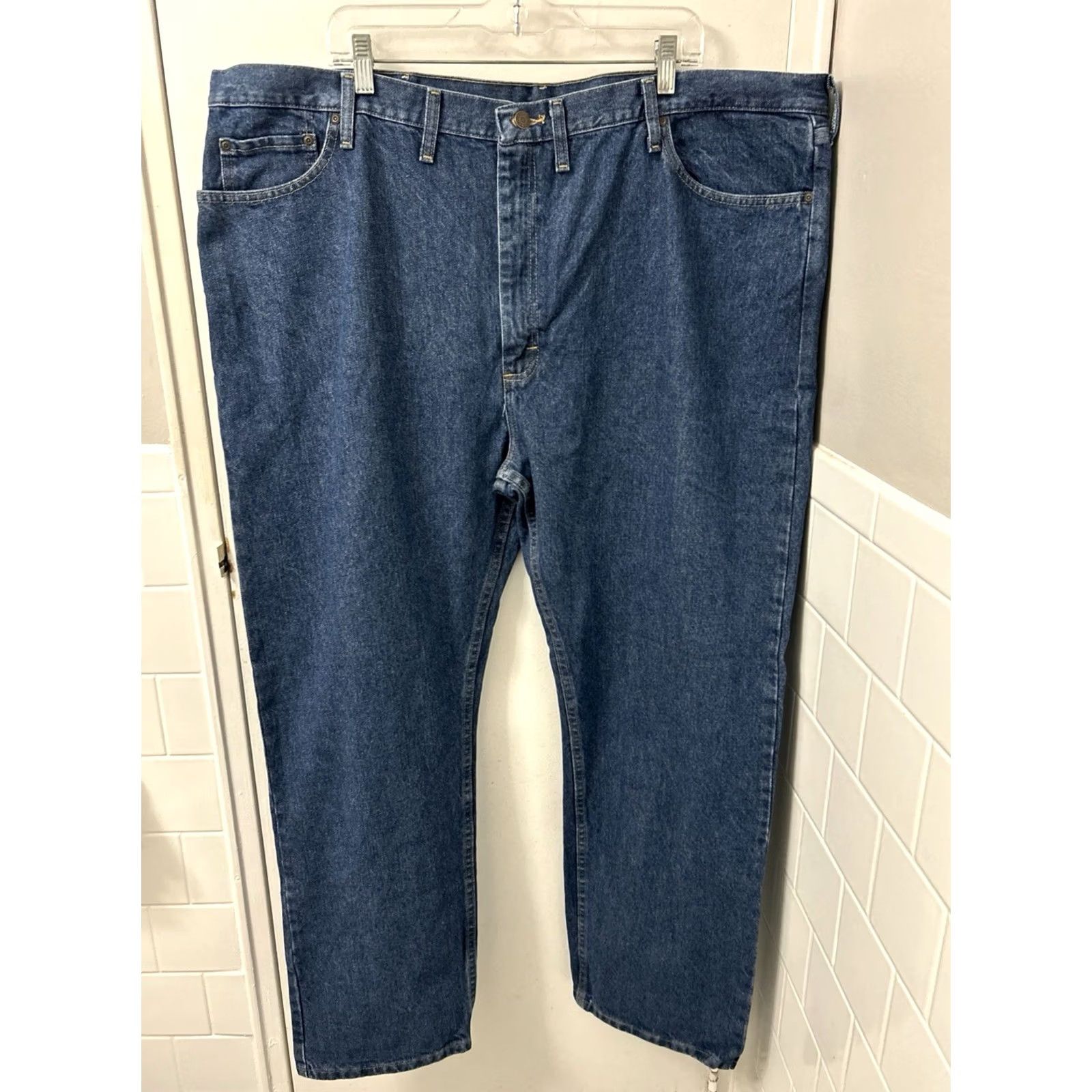 Wrangler VINTAGE is not applicable; Wrangler Five Star Jeans Mens 48x30 Blue Regular Fit Straight Leg Denim NWT Size US 32 / EU 48 - 6 Thumbnail
