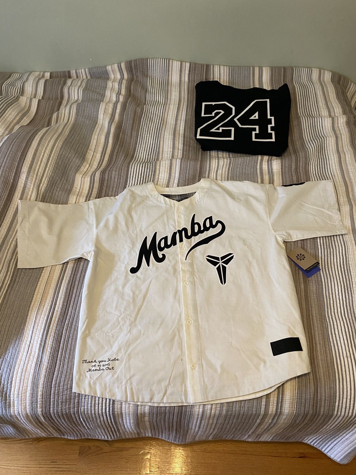 NIKE × Kobe Bryant Baseball Jersey XL Kobe Bryant Nike Los Angeles Lakers NBA Baseball Jersey Men
