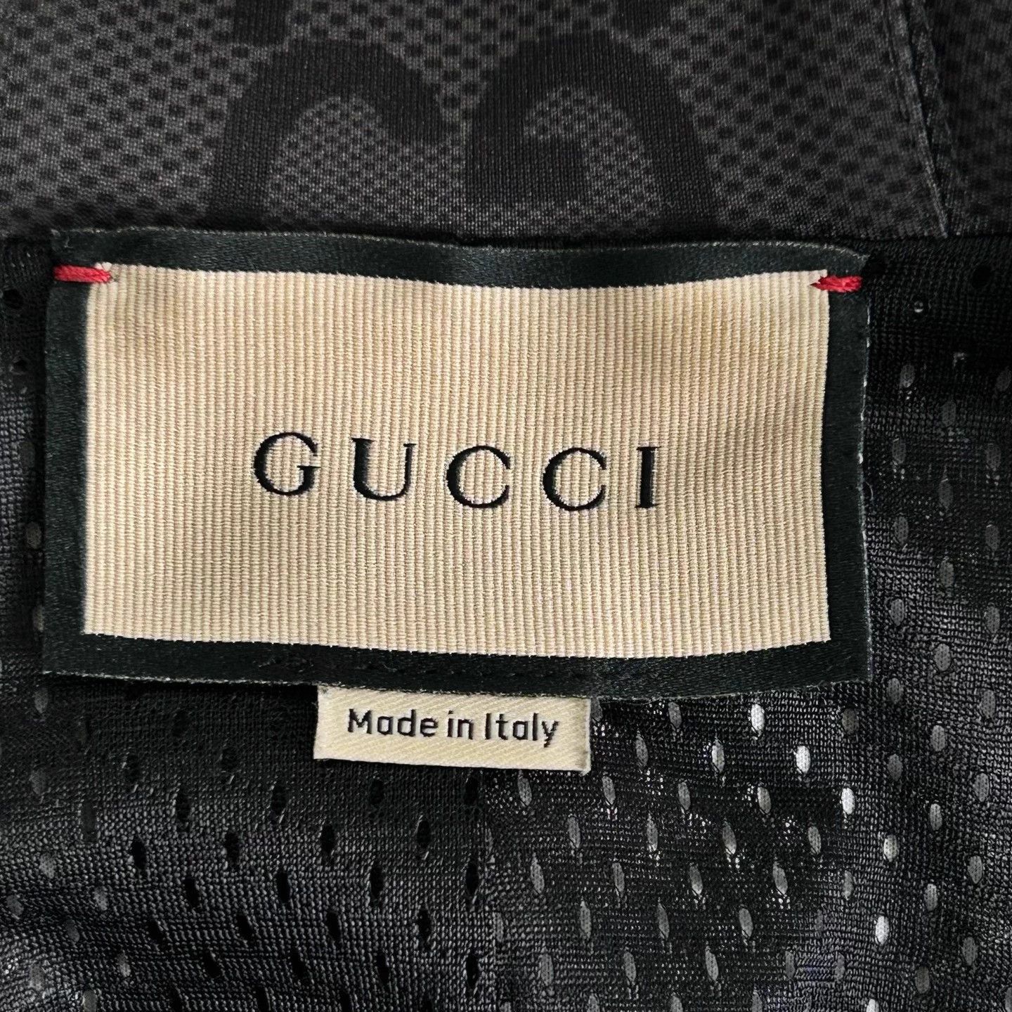 Gucci Gucci 24PF Men's Black Logo Allover Zip Hooded Jkt Size US S / EU 44-46 / 1 - 3 Thumbnail