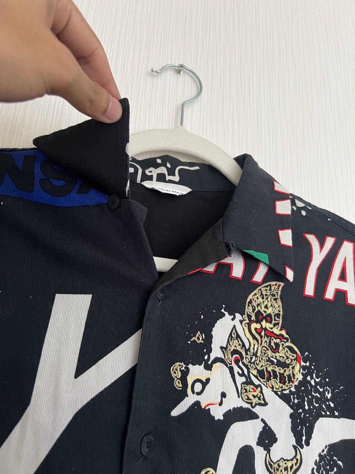 Kansai Yamamoto SUPER RARE🔥90s Kansai Man Buddha Jacquard Camp Collar Shirt Size US L / EU 52-54 / 3 - 4 Thumbnail