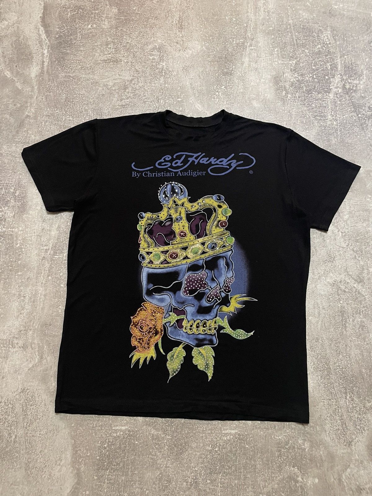 Christian Audigier Vintage Ed Hardy T-shirt Size US L / EU 52-54 / 3 - 1 Thumbnail