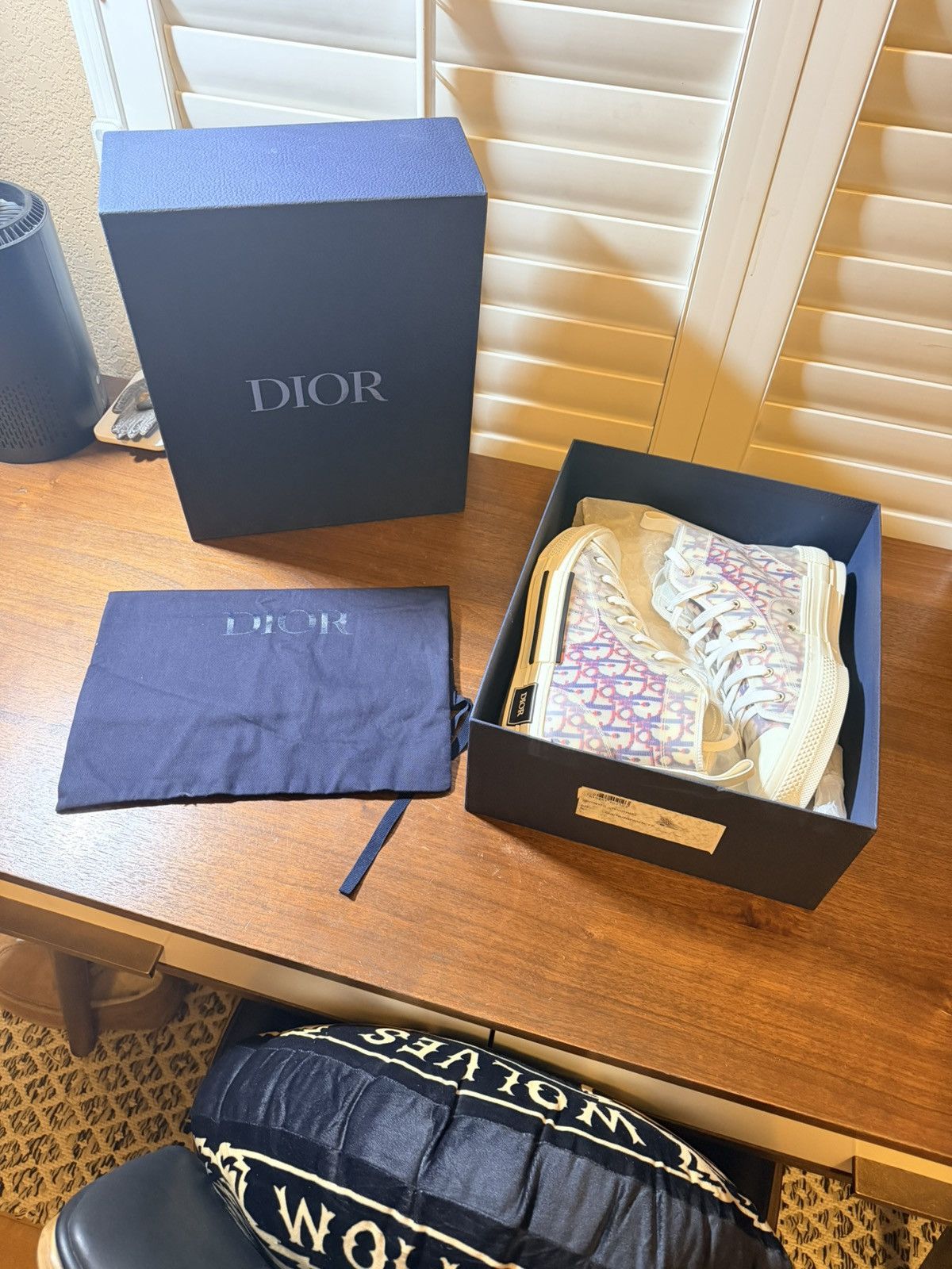 Dior Dior B23 High Top Red Blue Oblique Size US 10 / EU 43 - 16 Thumbnail