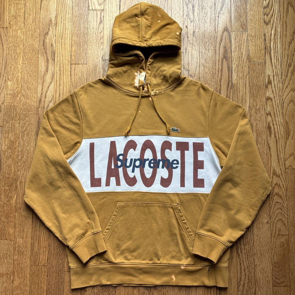 Lacoste × Supreme Supreme LACOSTE Logo Panel Hooded