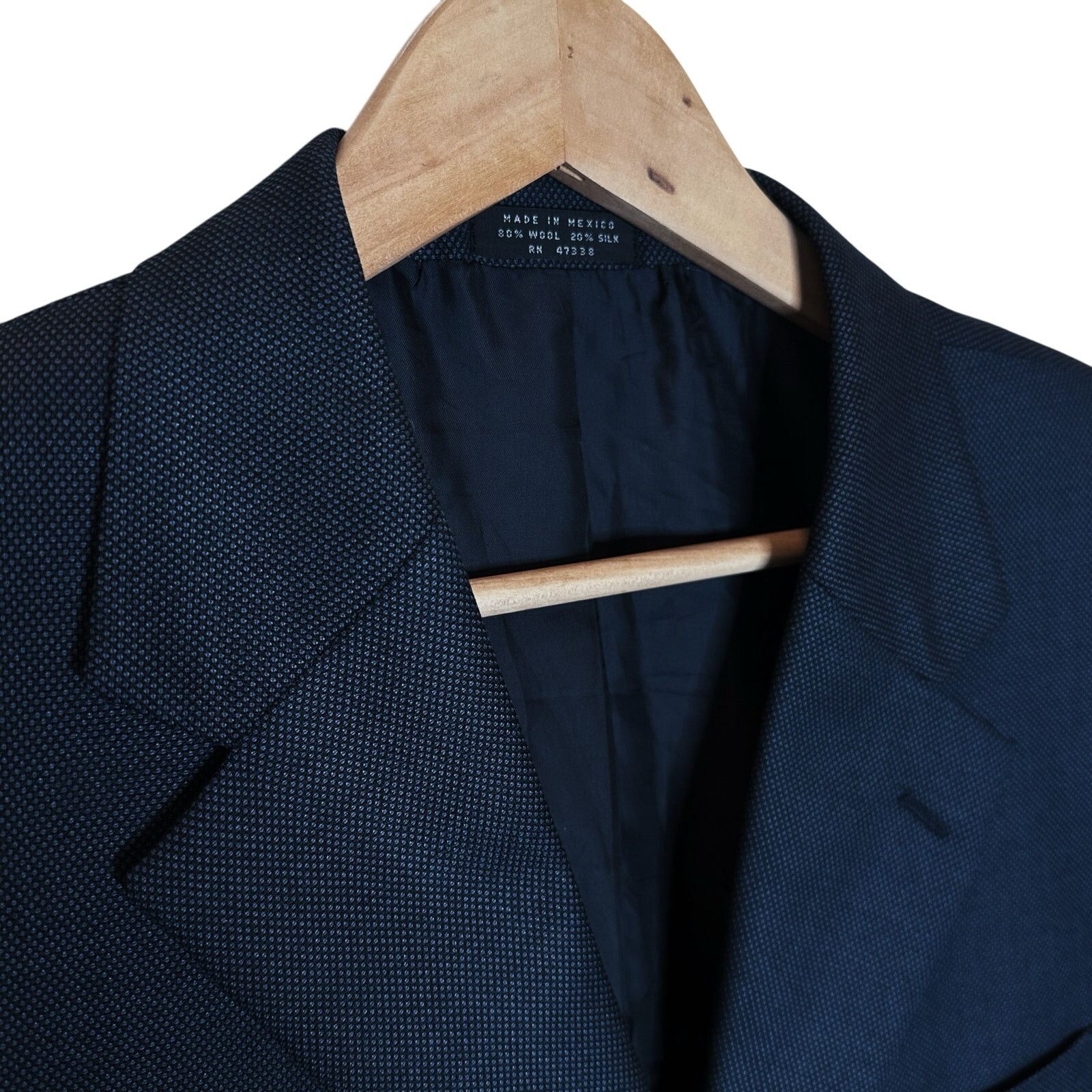 Donald Trump Donald J. Trump Navy Blue Blazer Mens Wool Silk Blend 40R Size 40R - 10 Thumbnail