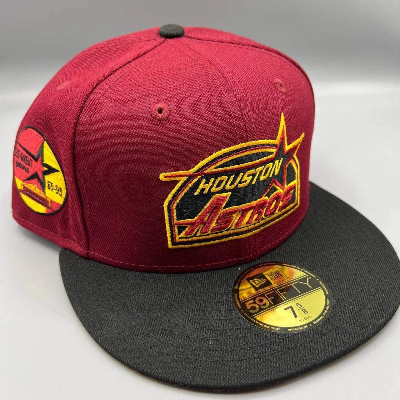 New Era Houston Astros Hat Men 7 5/8 59Fifty New Era MLB Fitted Cap Size ONE SIZE - 1 Thumbnail