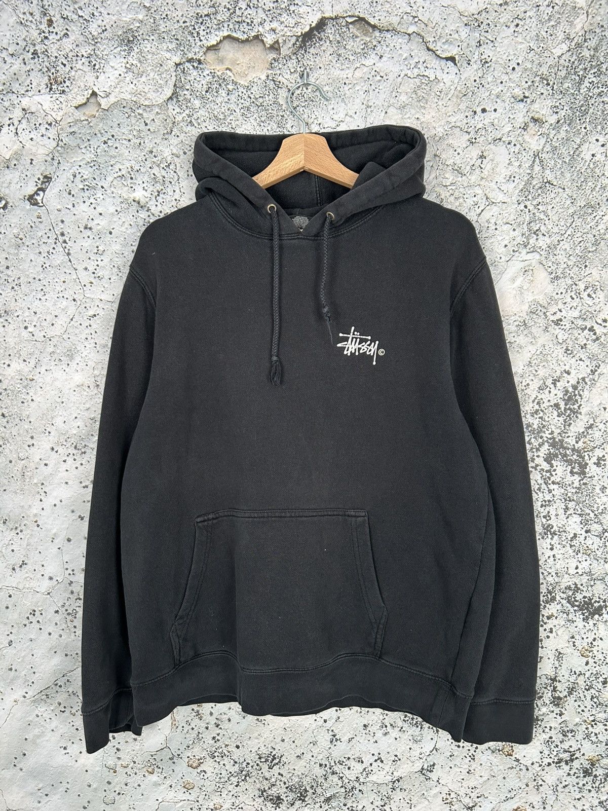 Stussy Stussy Made in USA Black Hoodie Streetwear Vintage Baggy Size US M / EU 48-50 / 2 - 3 Thumbnail