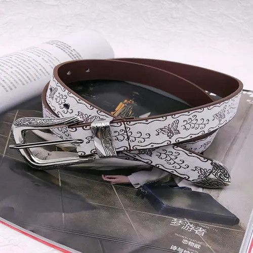 Other 965Western Floral Embossed Leather Belt Size ONE SIZE - 2 Thumbnail