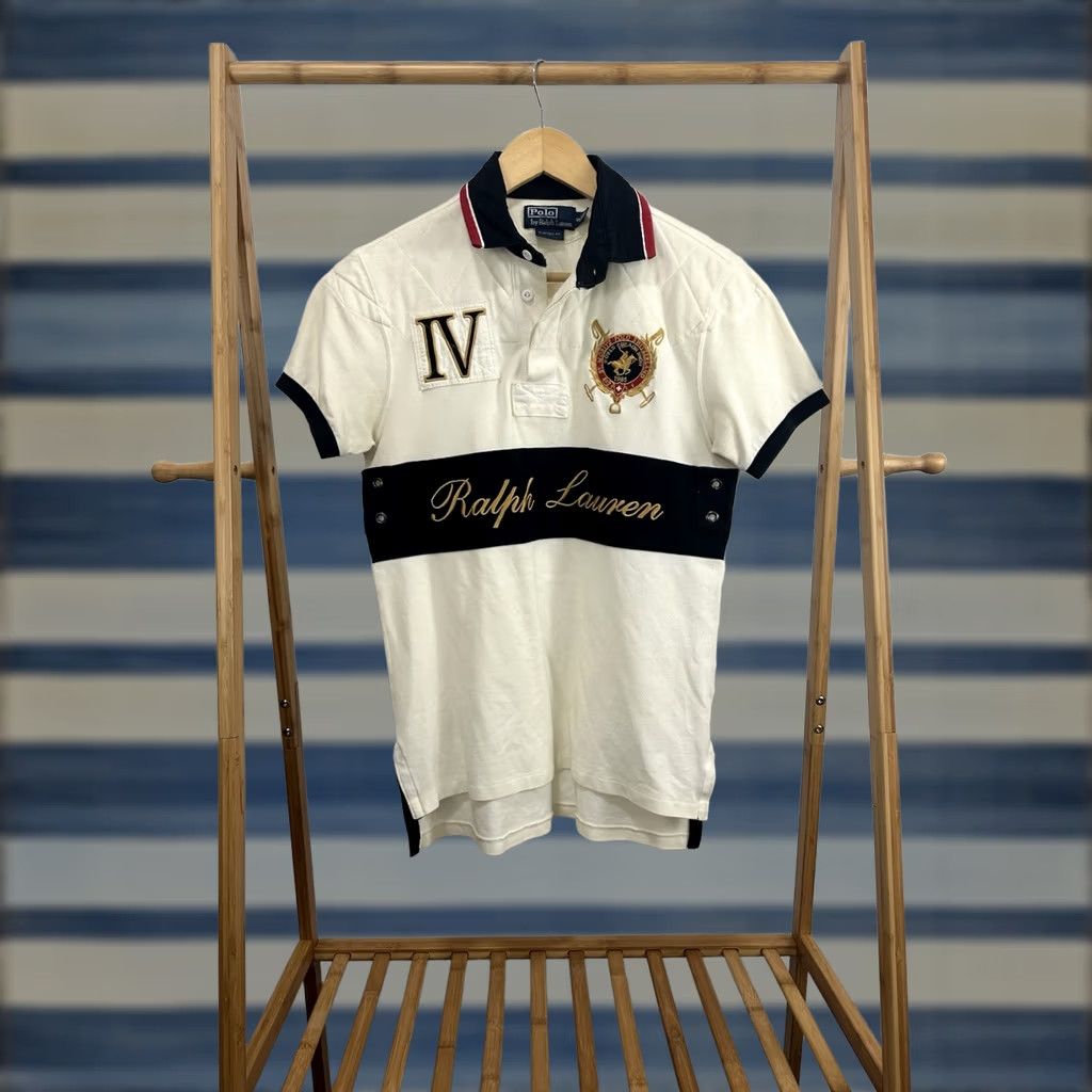 Polo Ralph Lauren VTG 90s Polo Ralph Lauren Crest Moritz Switzerland Padded Shoulder Rugby Shirt S Men White Polo Ralph Lauren Shirt Rugby Moritz St Moritz 90s Mens S Size US S / EU 44-46 / 1 - 1 Thumbnail