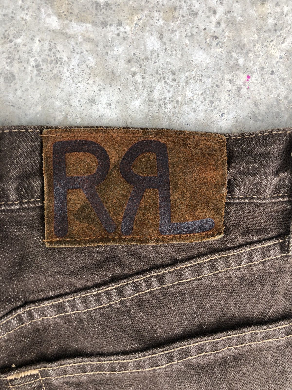 RRL Ralph Lauren Vintage RRL Double RL Jeans USA Distressed Denim Size US 31 - 14 Thumbnail