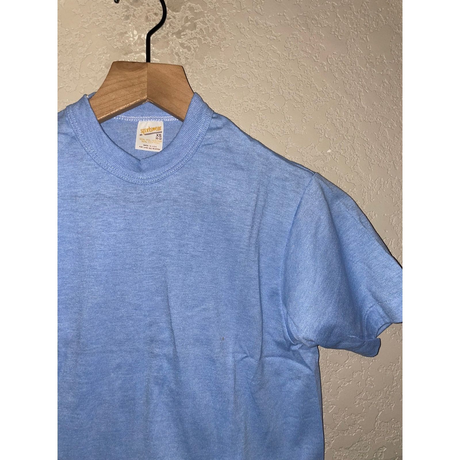 Other Women's Sportswear Light Blue Crop Top Blank Shirt Tee XS Size XS / US 0-2 / IT 36-38 - 3 Thumbnail