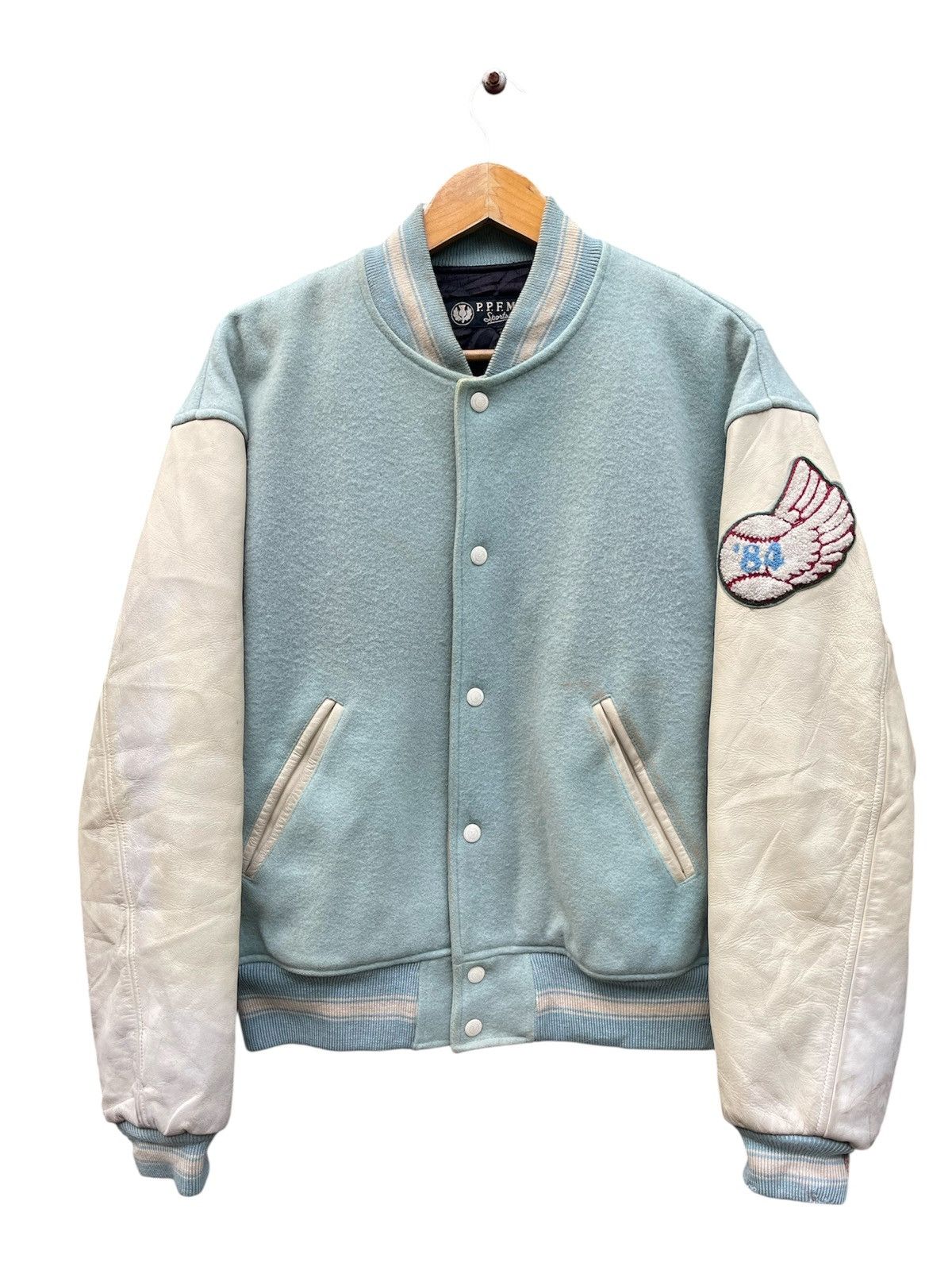 PPFM Vintage PPFM Peyton Place Varsity Jacket Leather Sleeve Size US M / EU 48-50 / 2 - 1 Thumbnail