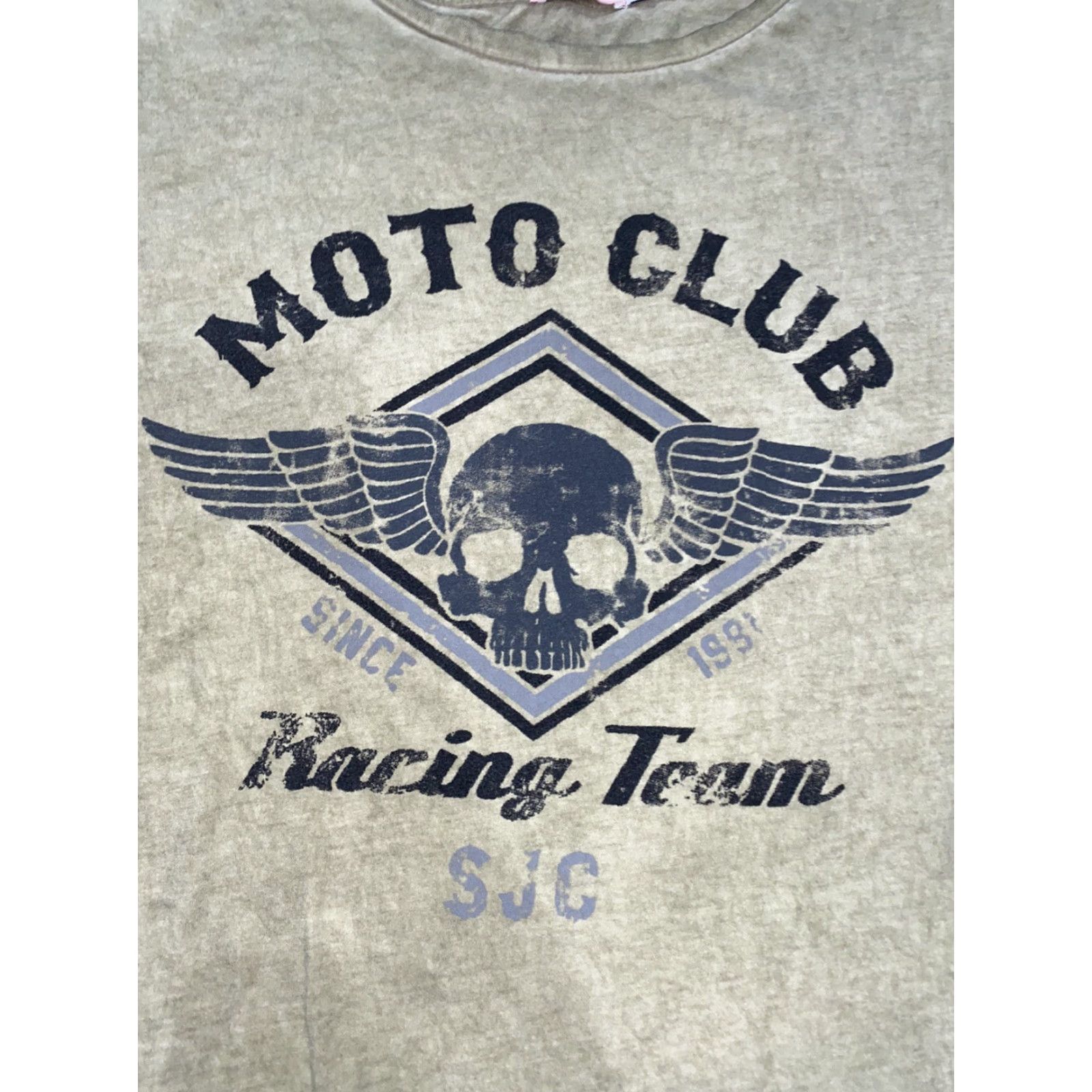 Silver Jeans Co. Silver Jeans Moto Club Racing Team Graphic T Shirt L Mens Silver Color Metal Shirt Size US L / EU 52-54 / 3 - 3 Thumbnail