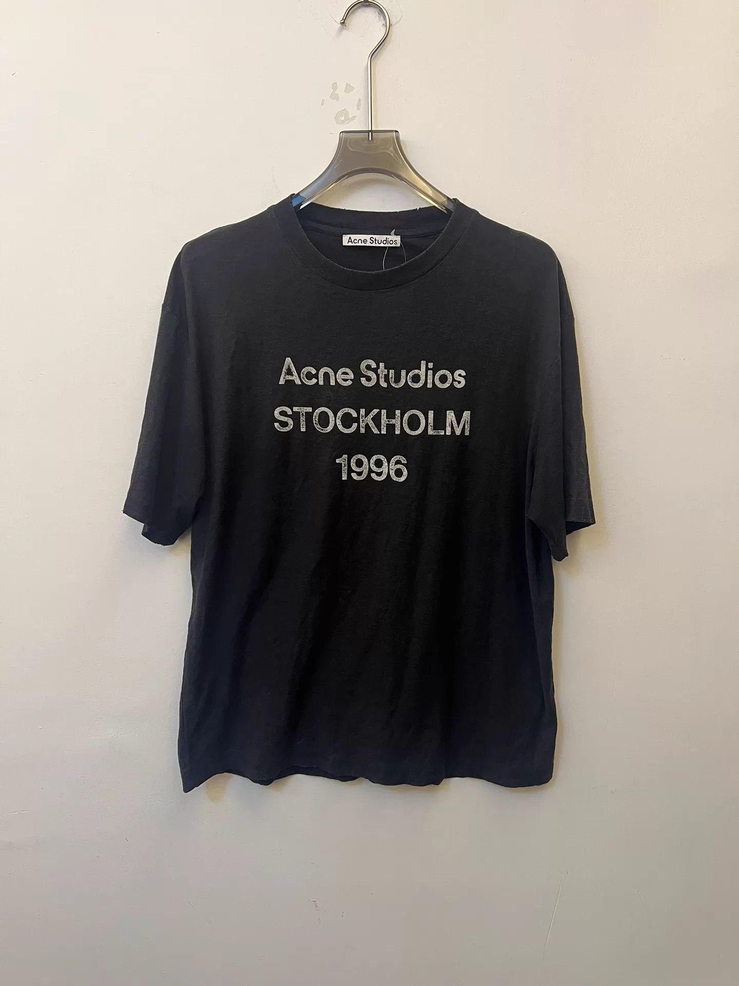 Acne Studios Acne FW22 1996 Faded Black Letter Print Crewneck SS Unisex S Size US S / EU 44-46 / 1 - 1 Thumbnail