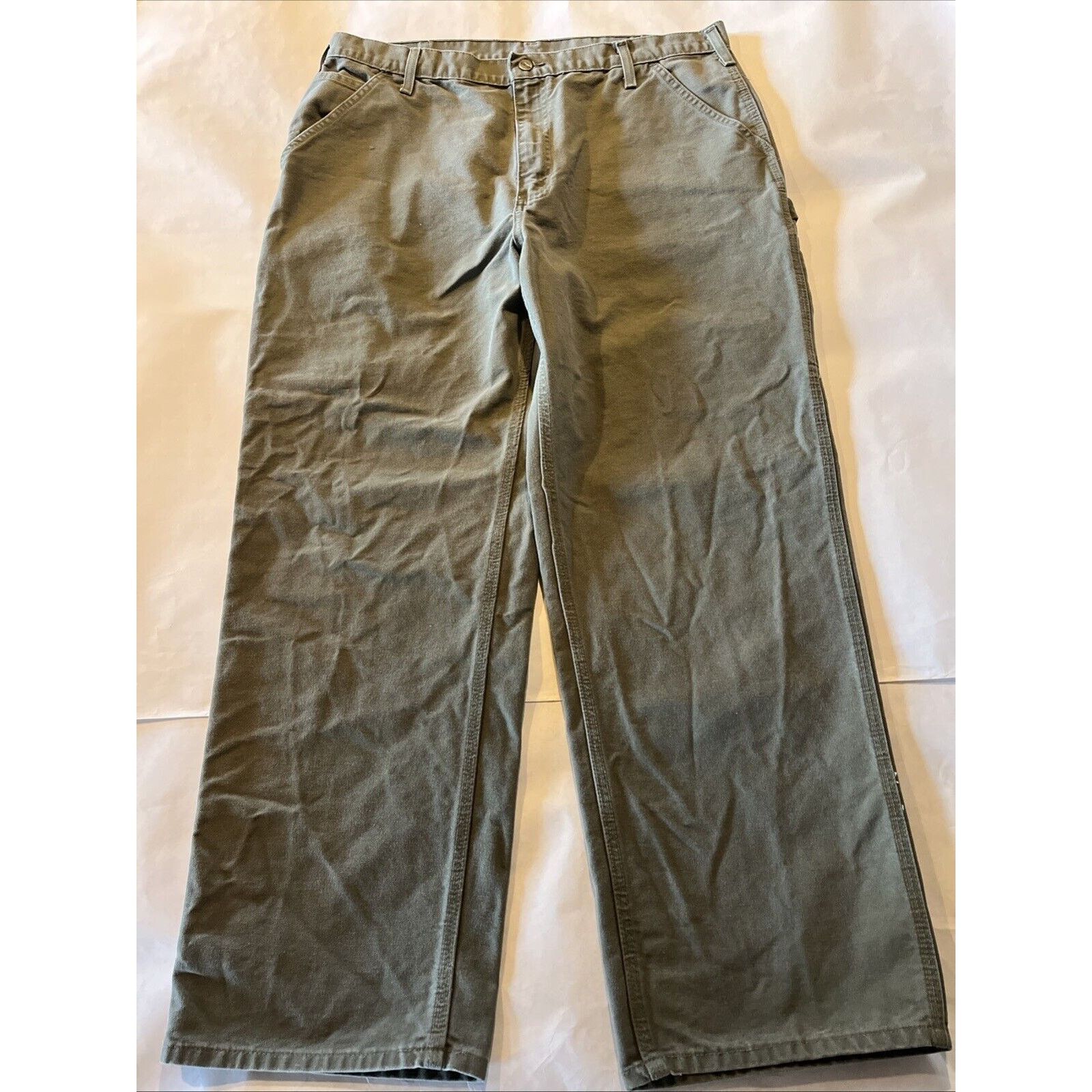 Carhartt Carhartt Men’s 38x31 Duck Canvas Carpenter Workwear Gray Size US 31 - 2 Thumbnail