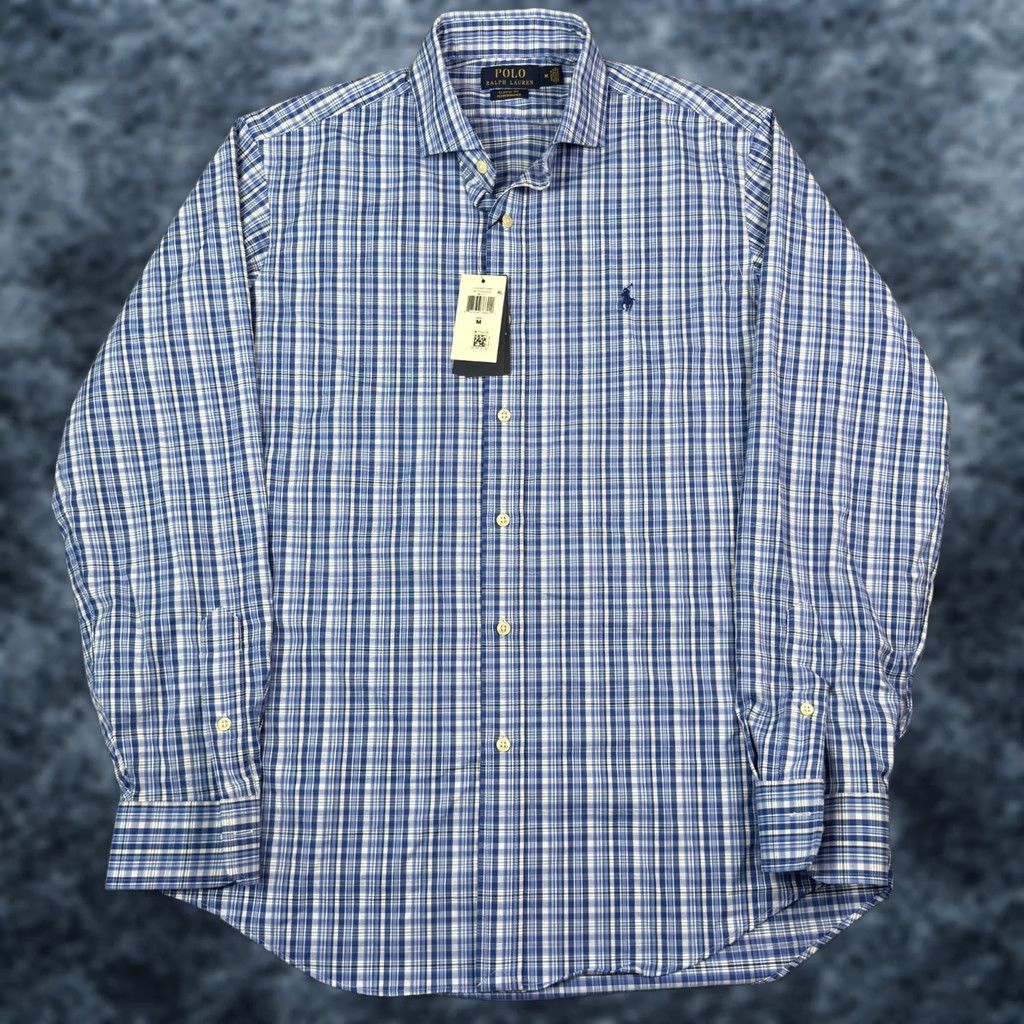 Polo Ralph Lauren Polo Ralph Lauren Performance Shirt Mens M Classic Fit Blue Plaid Button NEW Size US M / EU 48-50 / 2 - 1 Thumbnail