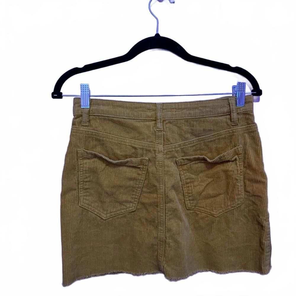 Designer Stylish Corduroy Mini Skirt Size 28" / US 6 / IT 42 - 2 Thumbnail