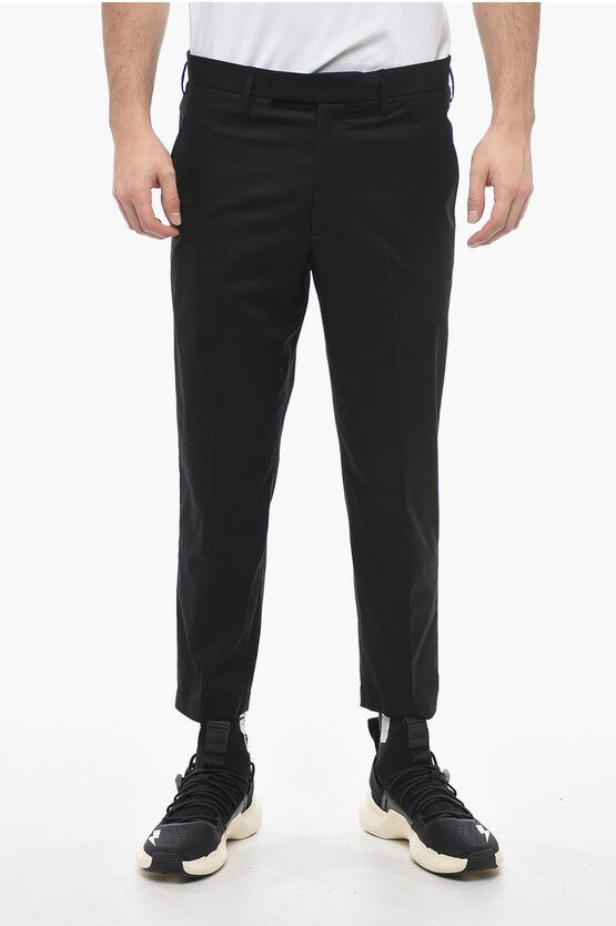 image of Neil Barrett Regular Waist Slim Fit Jamie Pants in Black, Men's (Size 30)