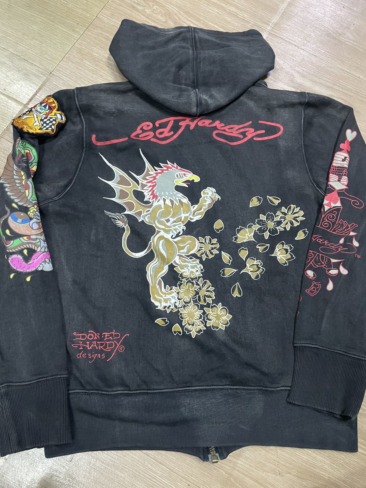 Vintage ed hardy designs rare zip up hoodie