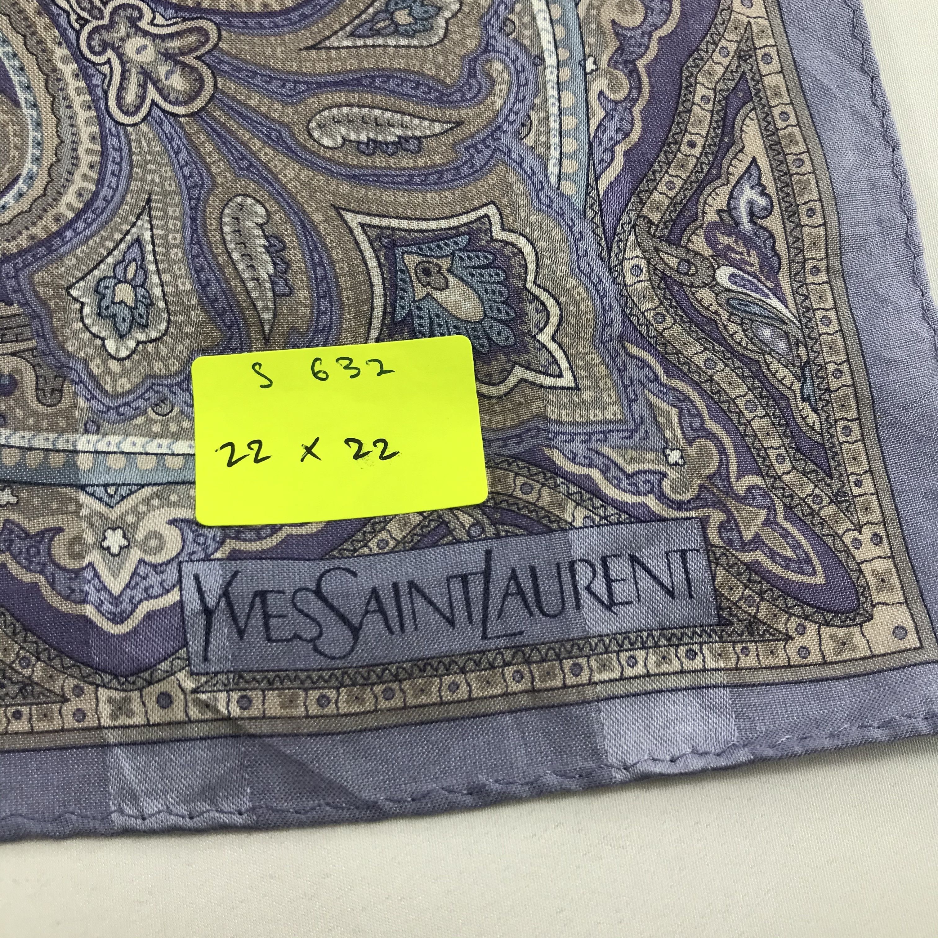 Vintage × Yves Saint Laurent Yves Saint Laurent Bandana / Handkerchief /Neckerchief -S632 Size ONE SIZE - 5 Thumbnail
