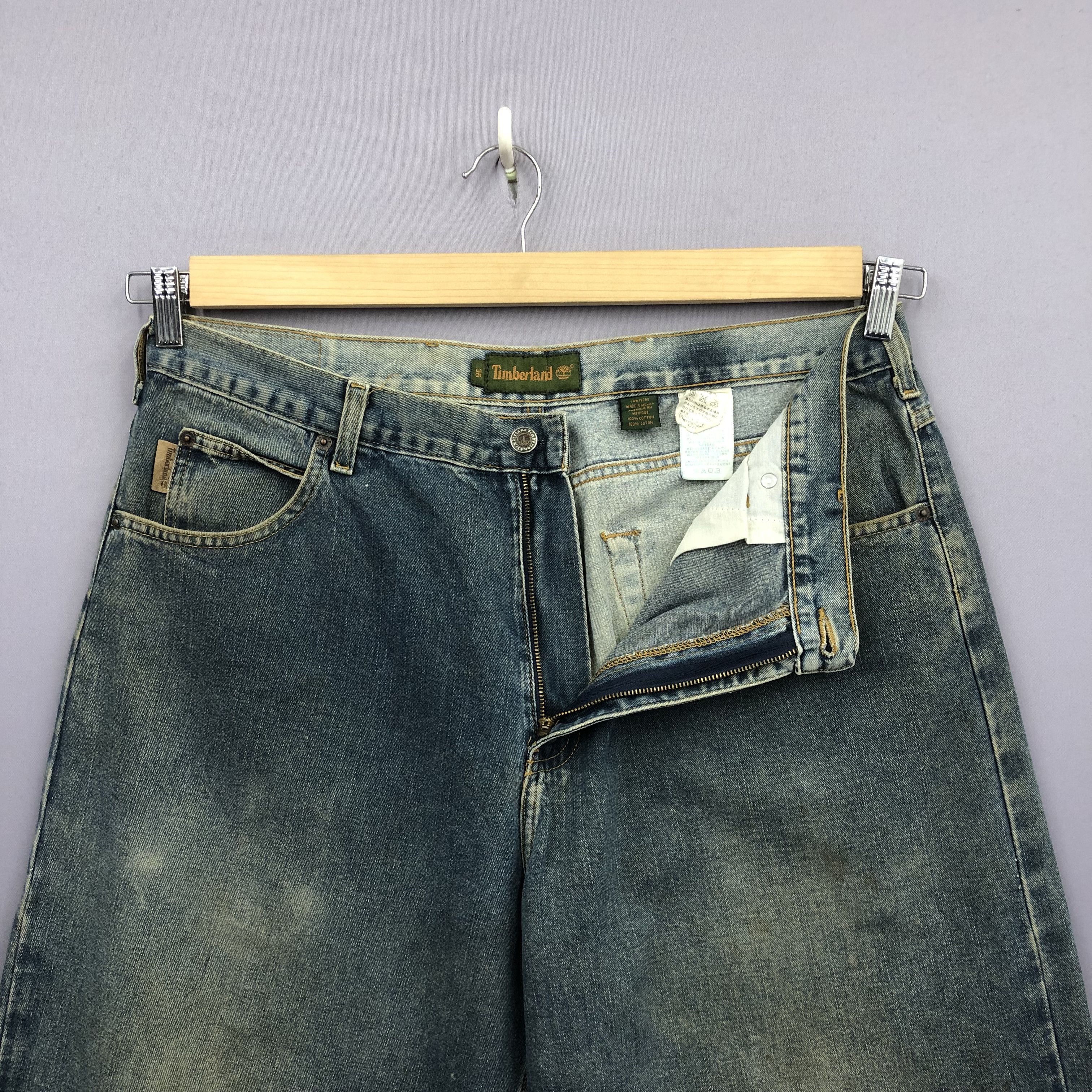 Jean Vintage Timberland Baggy Jeans Faded Loose Denim Size US 36 / EU 52 - 7 Thumbnail