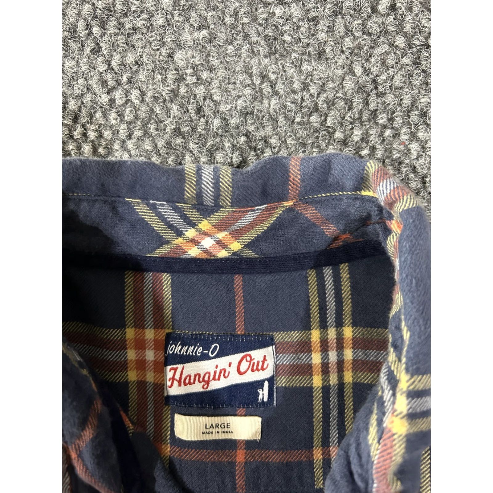 johnnie-O johnnie-O Shirt Mens Large Blue Plaid Flannel Long Sleeve Button Front Casual Size US L / EU 52-54 / 3 - 4 Thumbnail