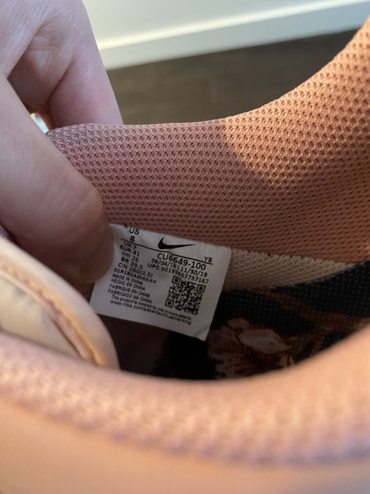 Nike Air Force 1 ‘07 LE “Pink Quartz” Size US 8 / EU 41 - 6 Thumbnail