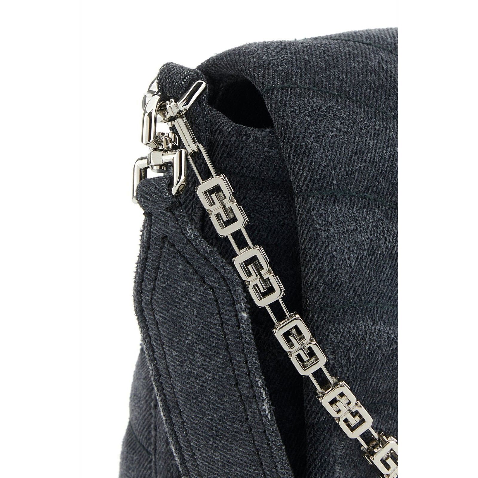 Givenchy GIVENCHY 4G Black Washed Denim Shoulder Bag New And Authenti Size ONE SIZE - 4 Thumbnail
