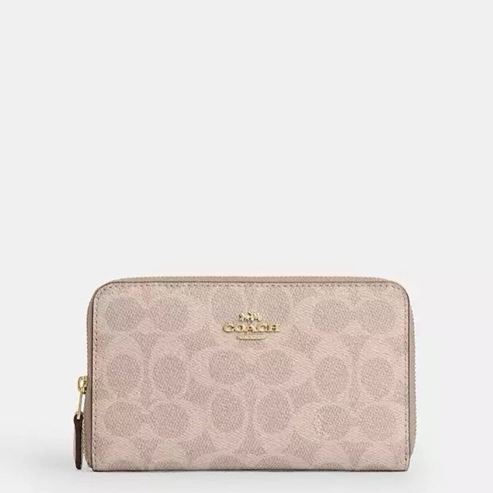 Coach NWT Coach Medium Id Zip Wallet CW781 Gold/Sand/Chalk Size ONE SIZE - 4 Thumbnail