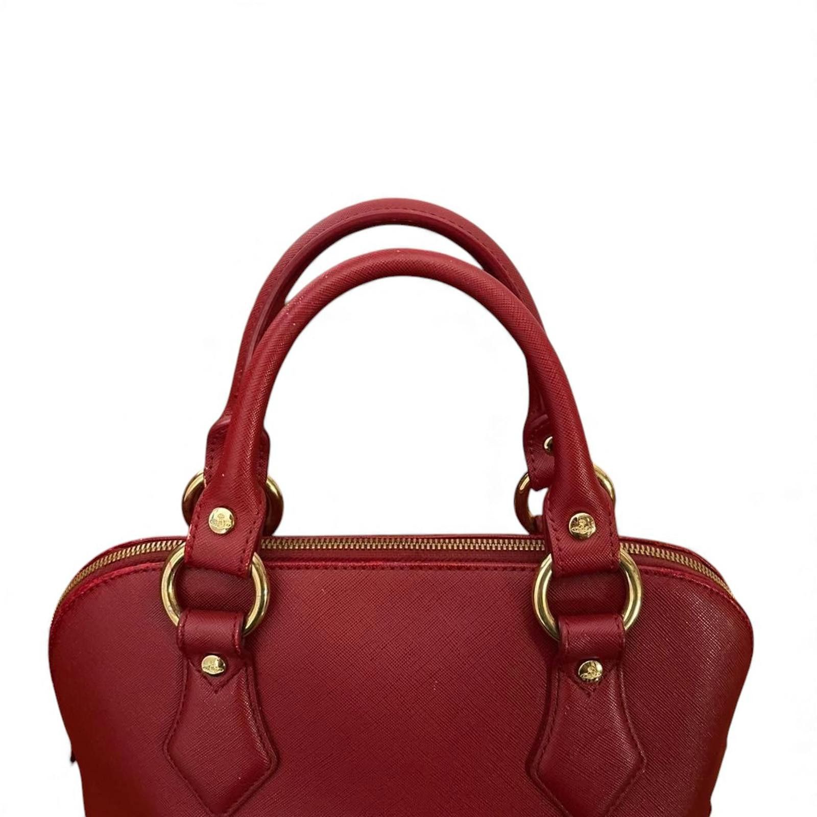 Vivienne Westwood Vivienne Westwood - Red Leather Handbag Gold Hardware Size ONE SIZE - 7 Thumbnail