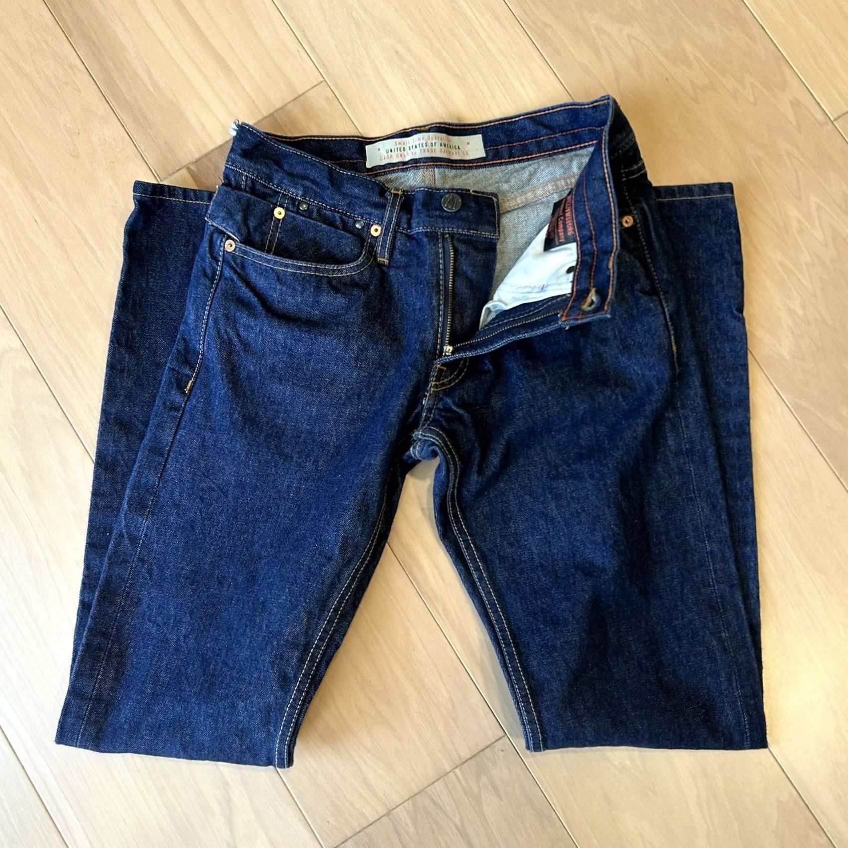 Vintage VINTAGE Williamsburg Garment Company Grand St Selvedge Denim Blue Jean Men’s 29x33 Size US 29 - 4 Thumbnail
