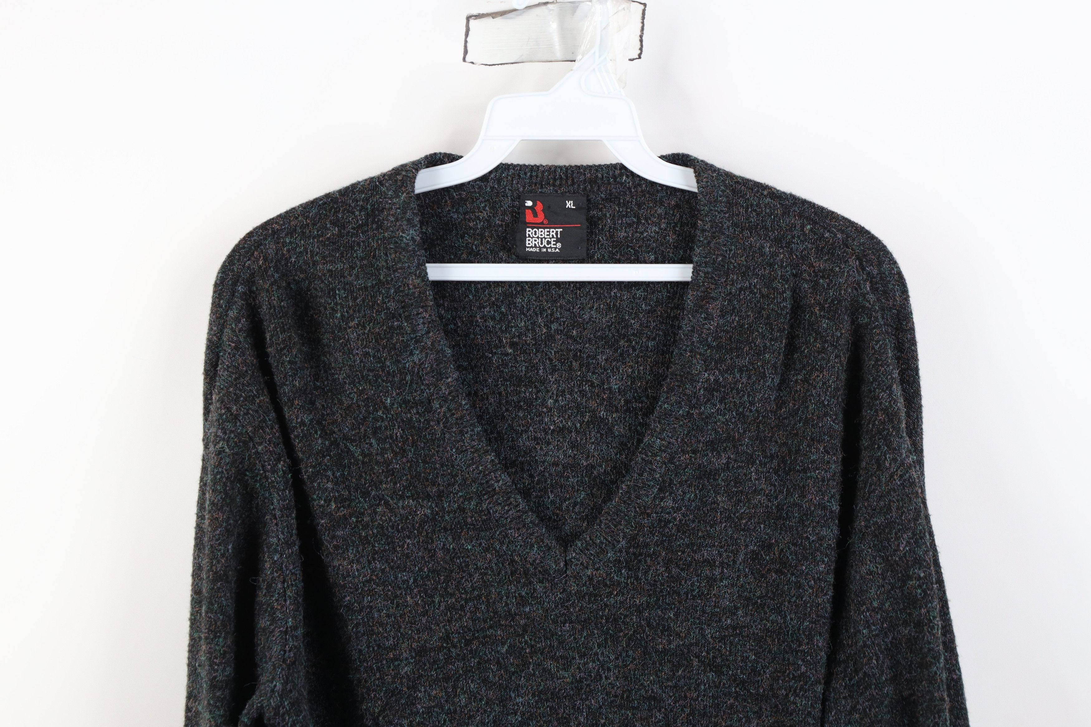 Vintage Vintage 70s Rayon Gabardine Blend Knit V-Neck Sweater USA Size US XL / EU 56 / 4 - 2 Thumbnail